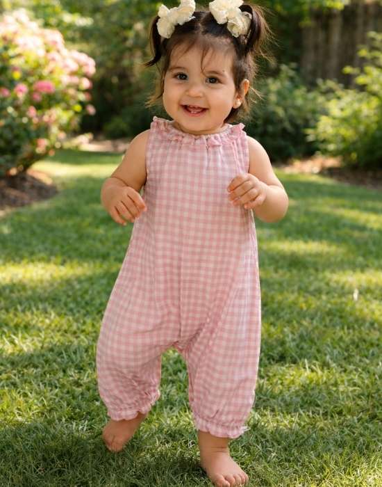 shop pink gingham print