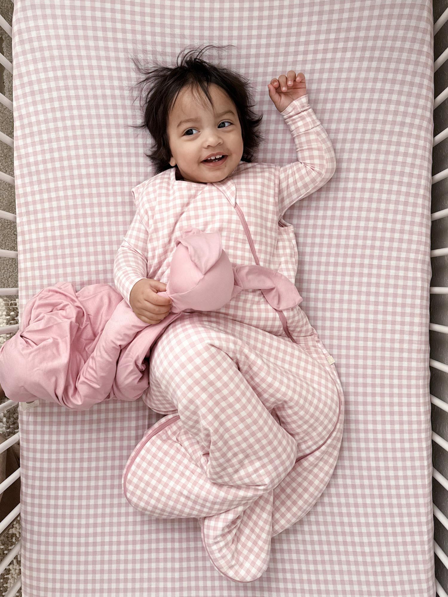 Sleep Sack - Pink Gingham / 0.5 TOG