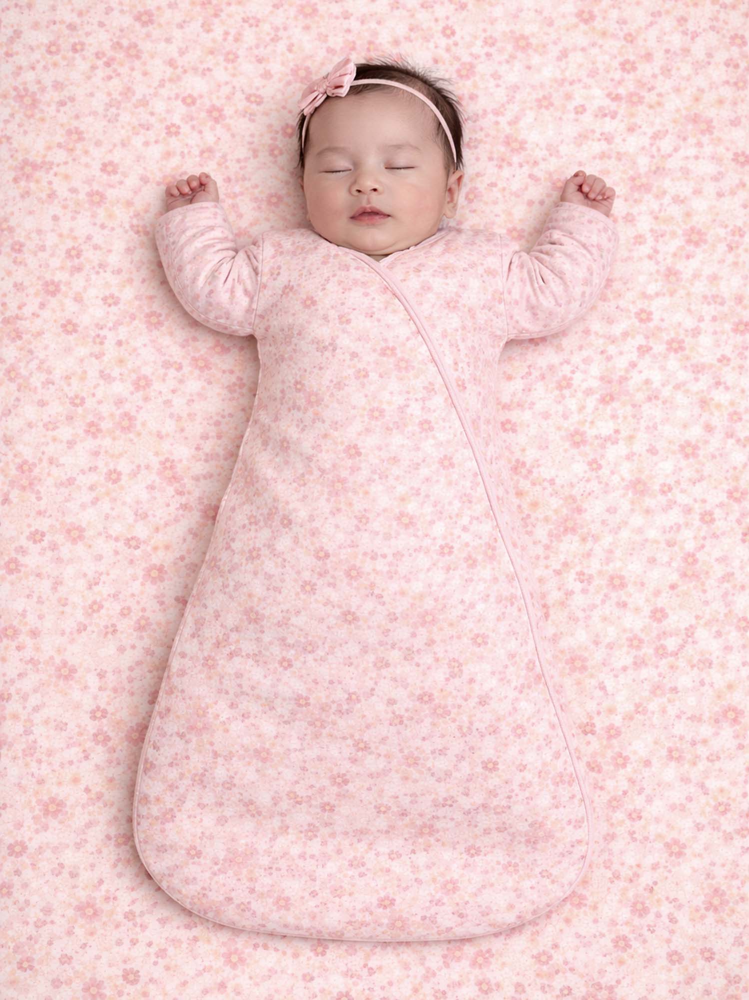 Long Sleeve Swaddle Sleep Sack - Sorbet/1.0 TOG