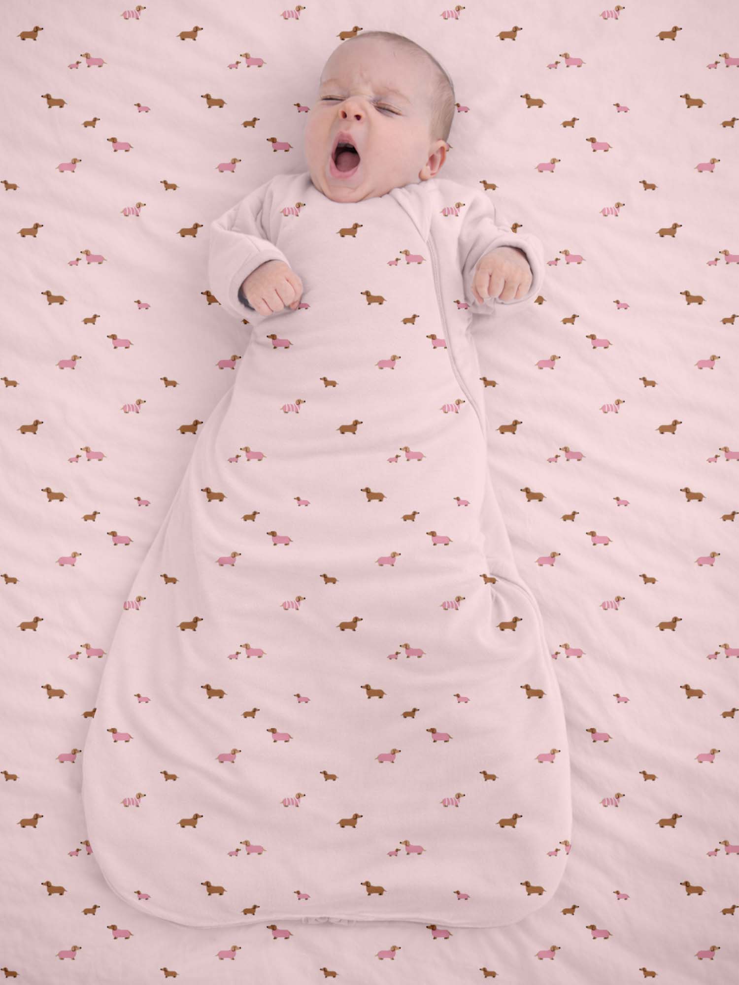 Long Sleeve Transitional Swaddle Sack - Girldog / 1.0 TOG