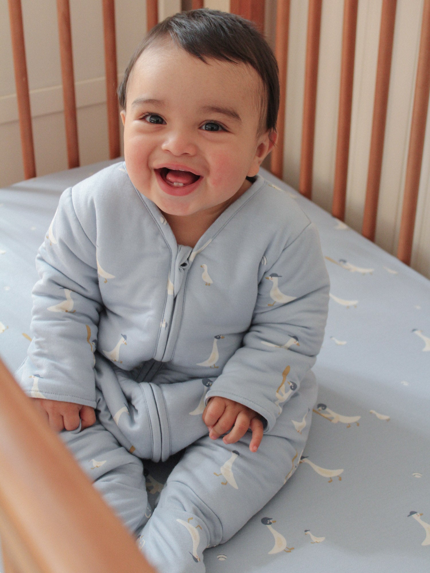 Long Sleeve Footie Sleep Sack - Baseball Goose / 0.5 TOG