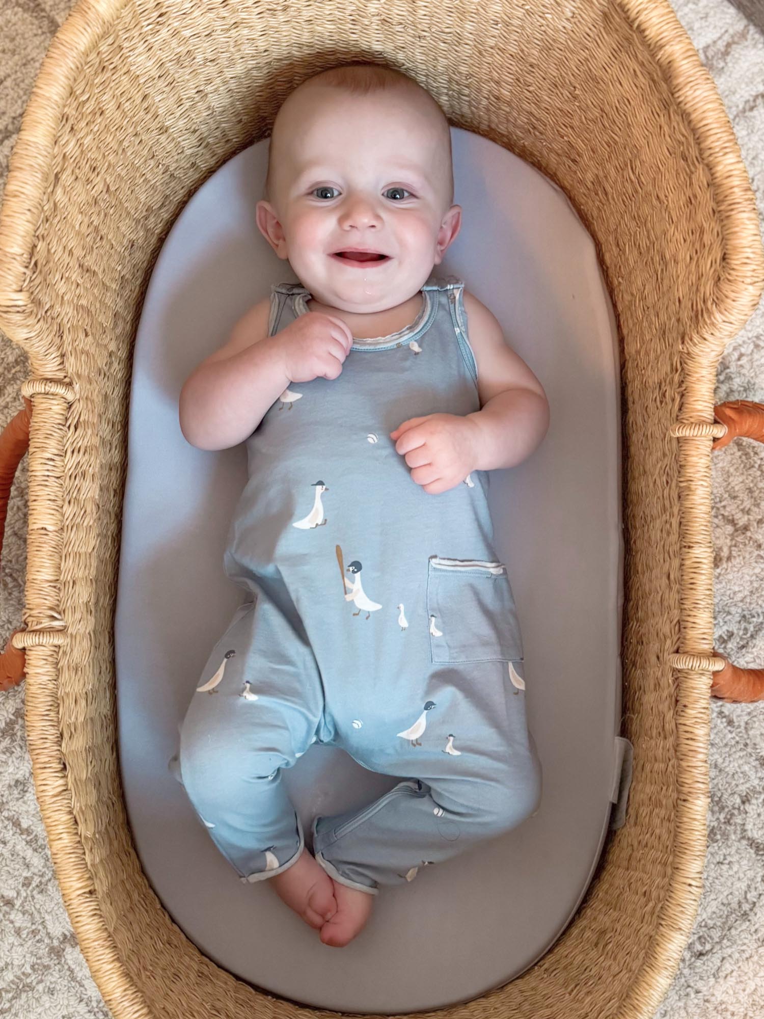 Tank Romper - Baseball Goose