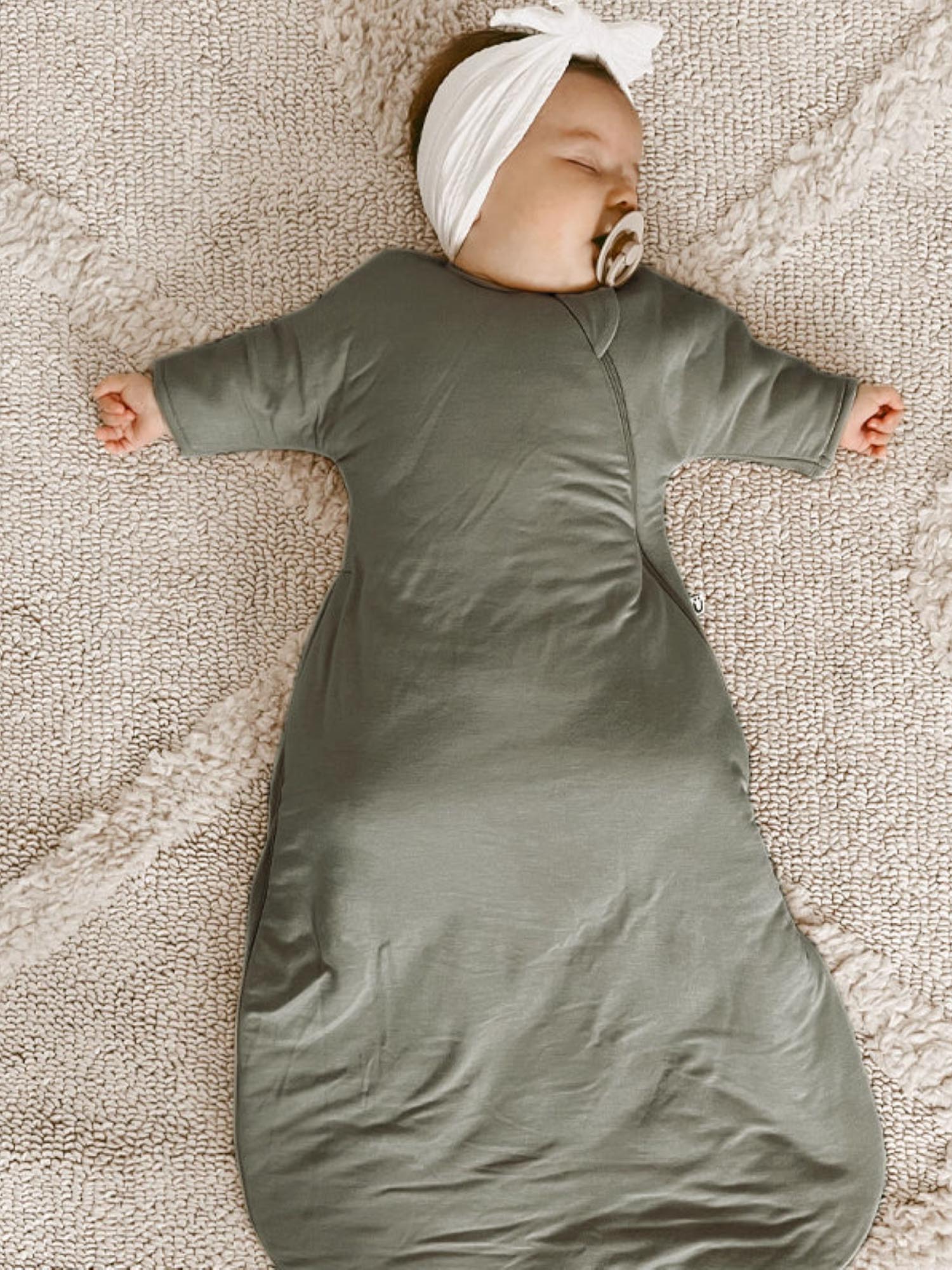 Long Sleeve Transitional Swaddle Sack - Sage / 2.5 TOG