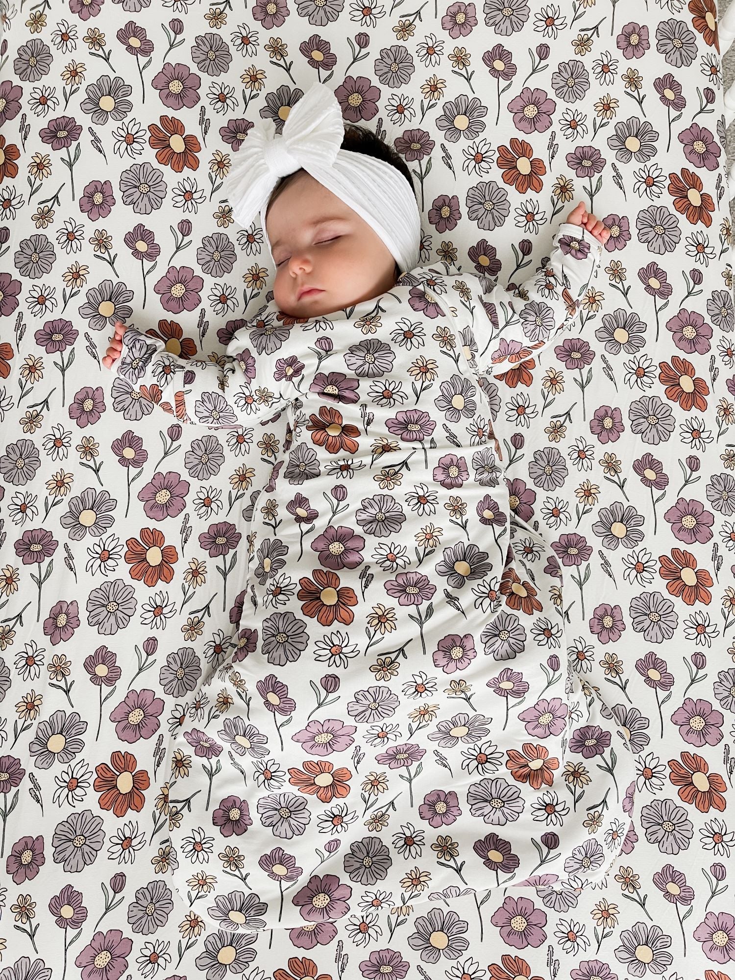 Long Sleeve Transitional Swaddle Sack - Bouquet / 1.0 TOG