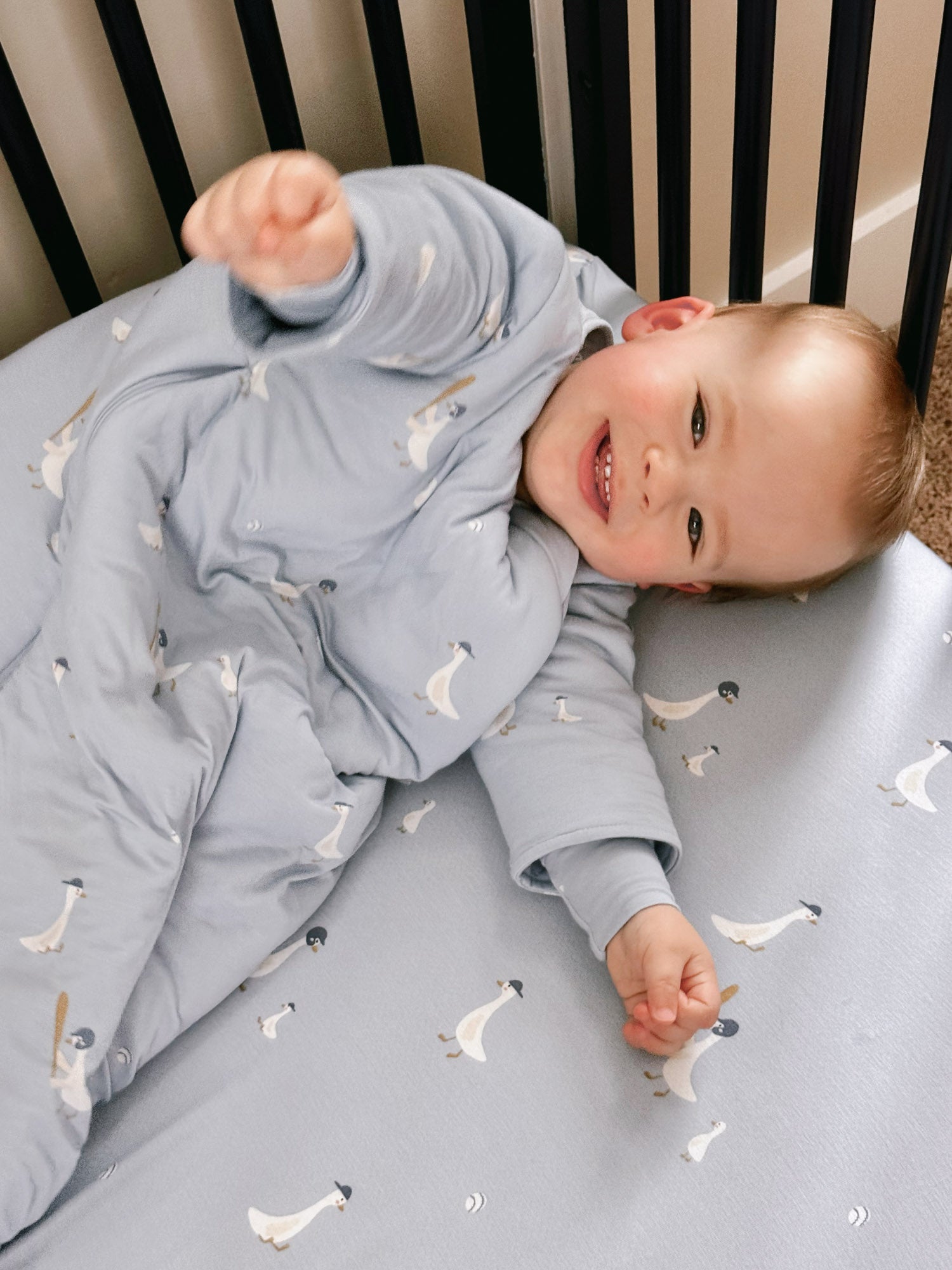 Long Sleeve Sleep Sack - Baseball Goose / 0.5 TOG