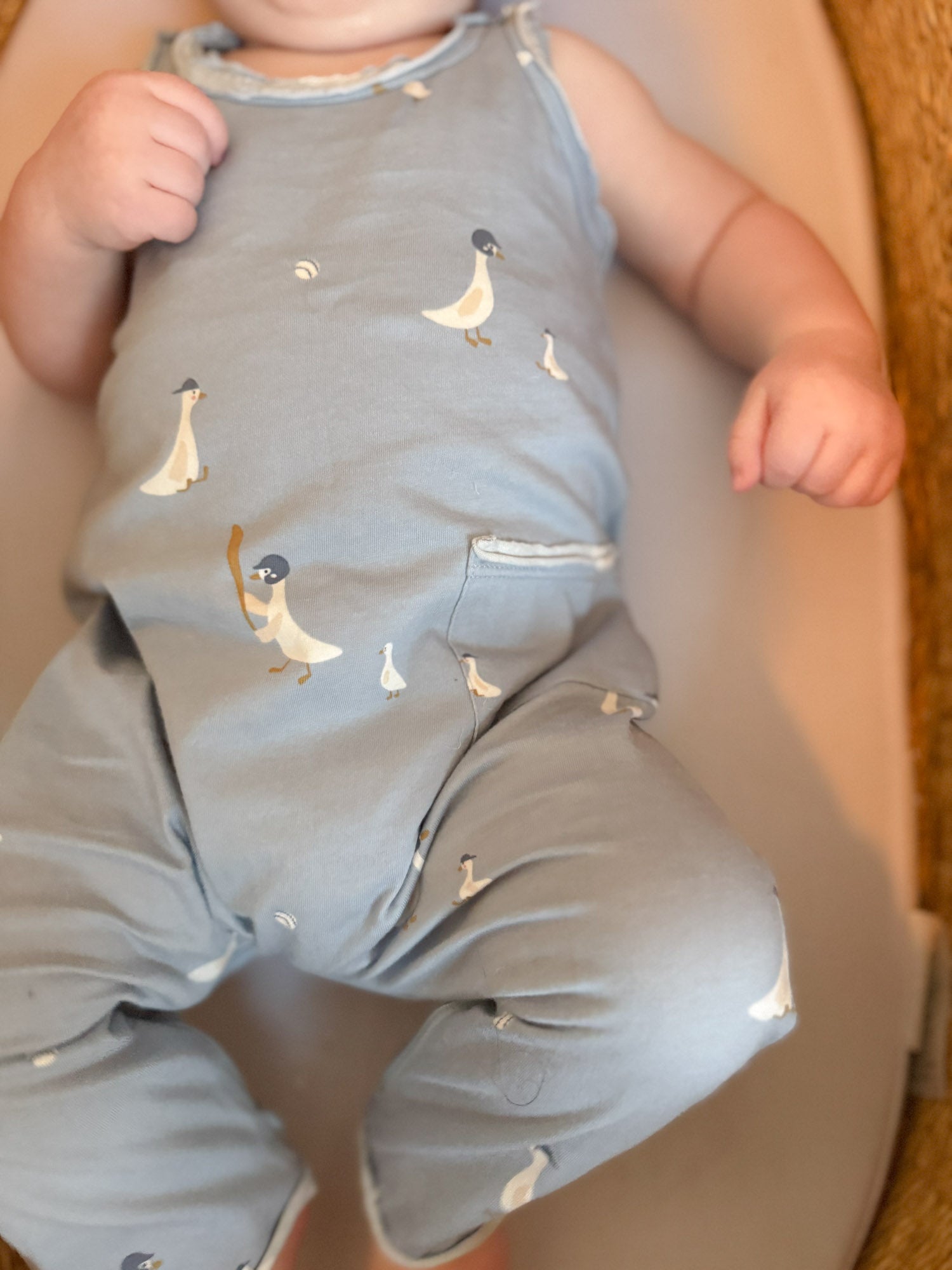 Tank Romper - Baseball Goose