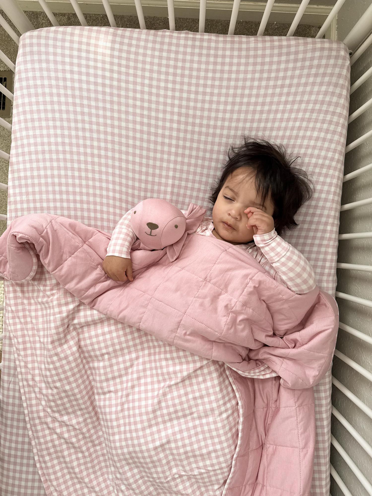 Crib Sheet - Pink Gingham