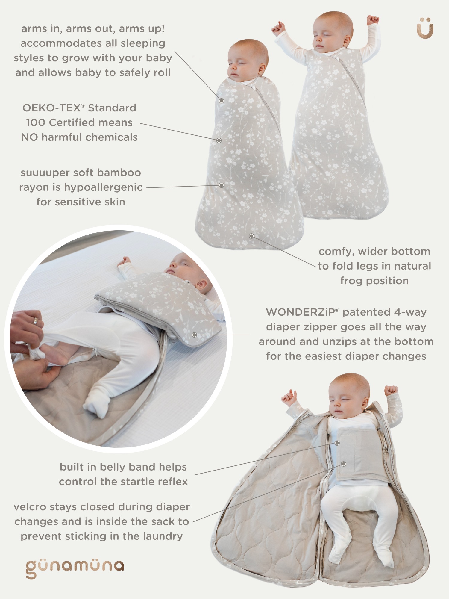 Swaddle Sleep Sack - Goose / 2.5 TOG