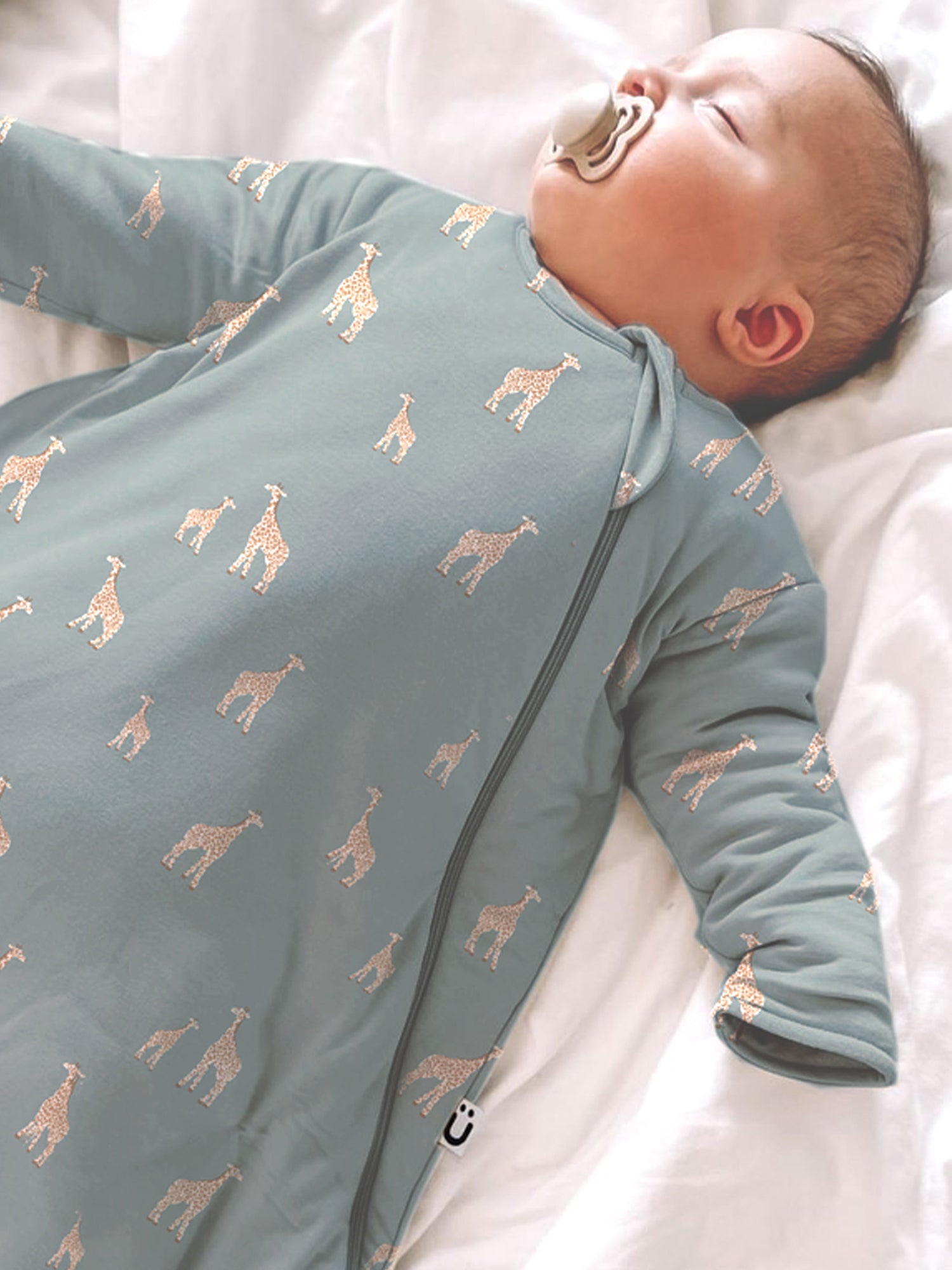 Long Sleeve Sleep Sack - Giraffe moss / 2.5 TOG