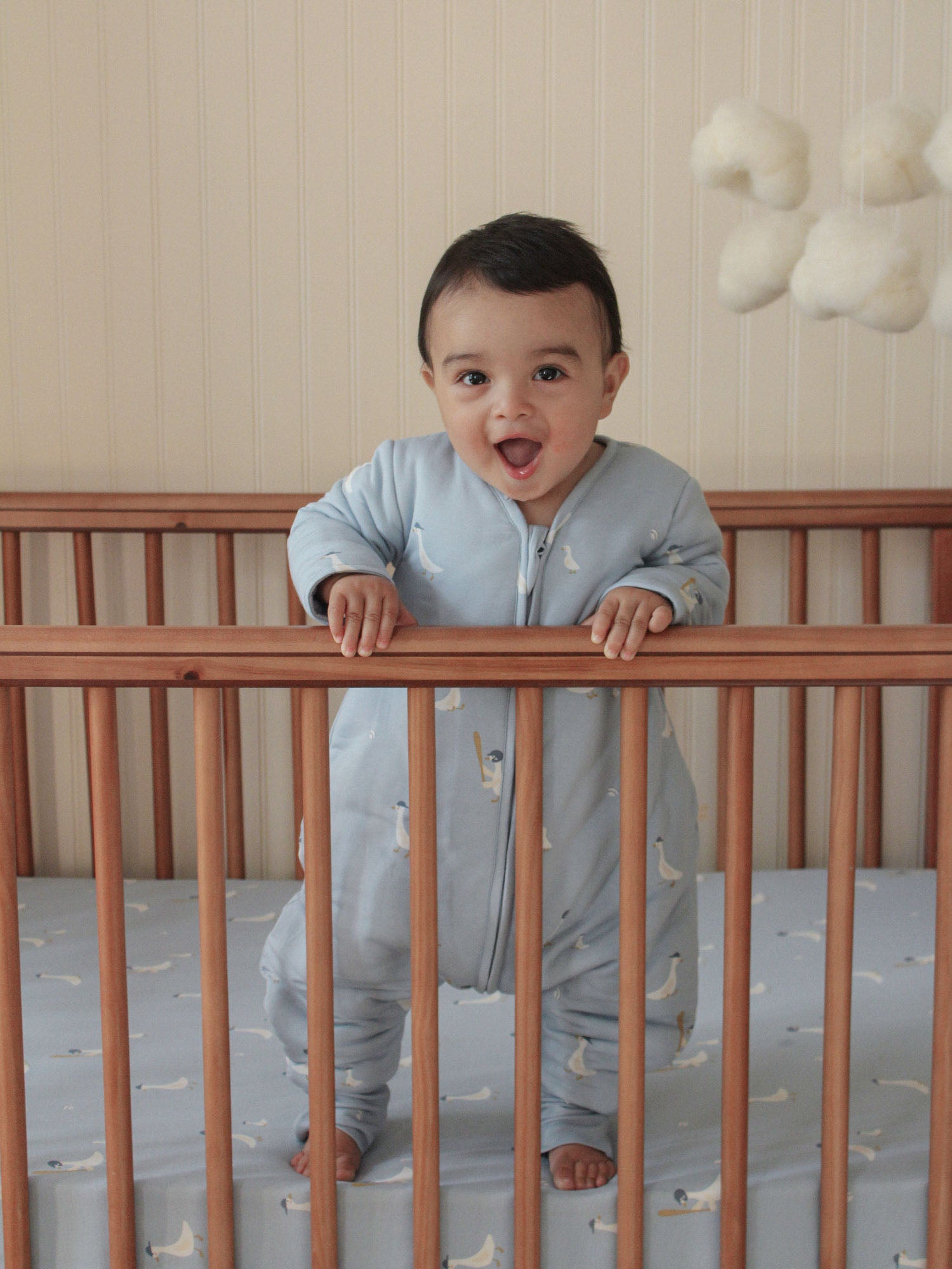 Long Sleeve Footie Sleep Sack - Baseball Goose / 1.0 TOG