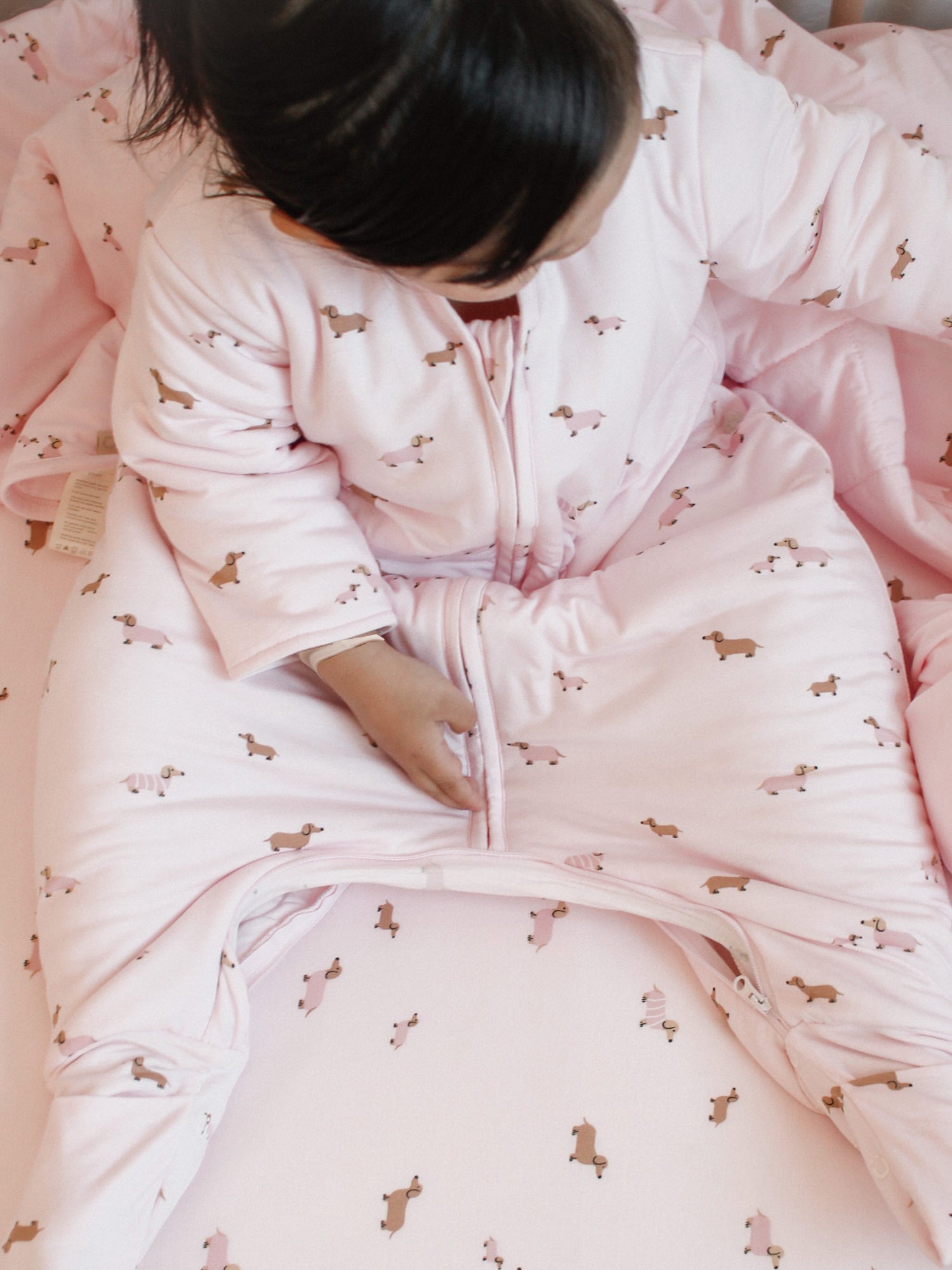 Long Sleeve Footie Sleep Sack - Girl Dog / 0.5 TOG