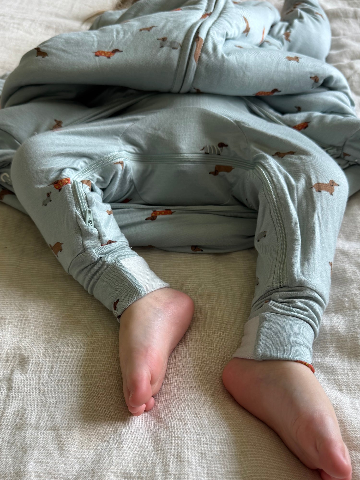 Long Sleeve Footie Sleep Sack - Woof / 2.5 TOG