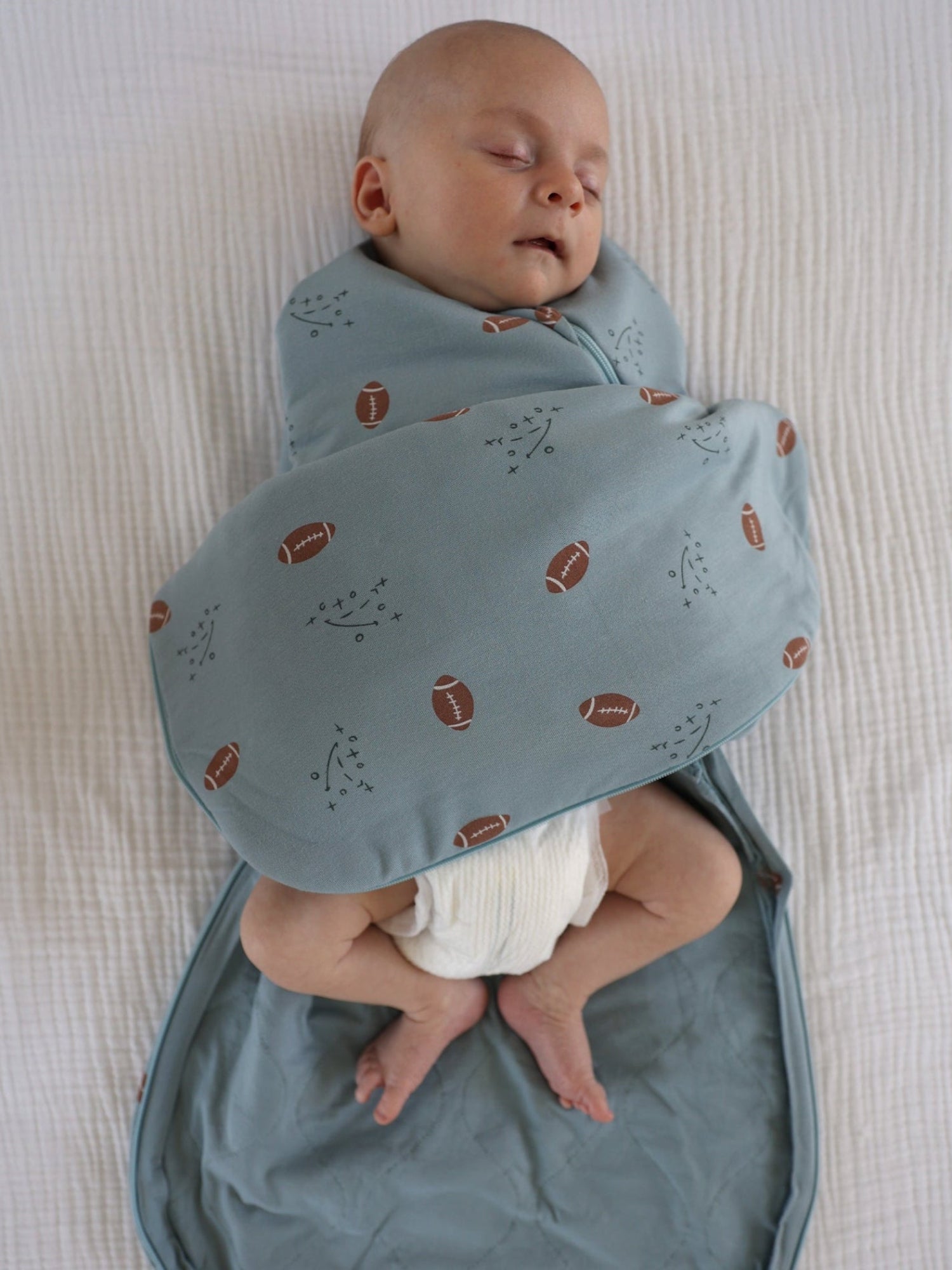 Swaddle Sleep Sack - Football / 2.5 TOG