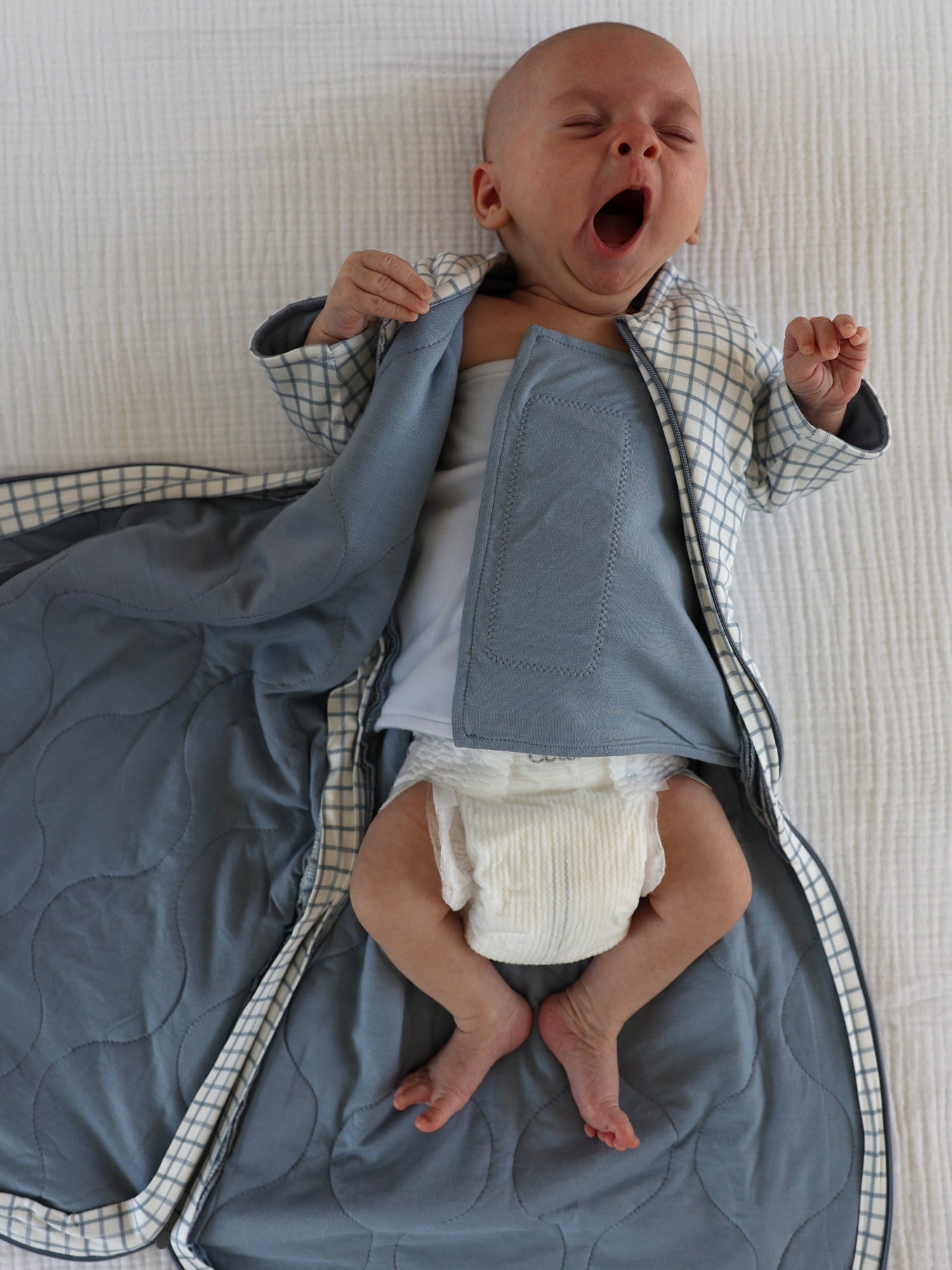 Long Sleeve Swaddle Sleep Sack - Checkmate / 1.0 TOG