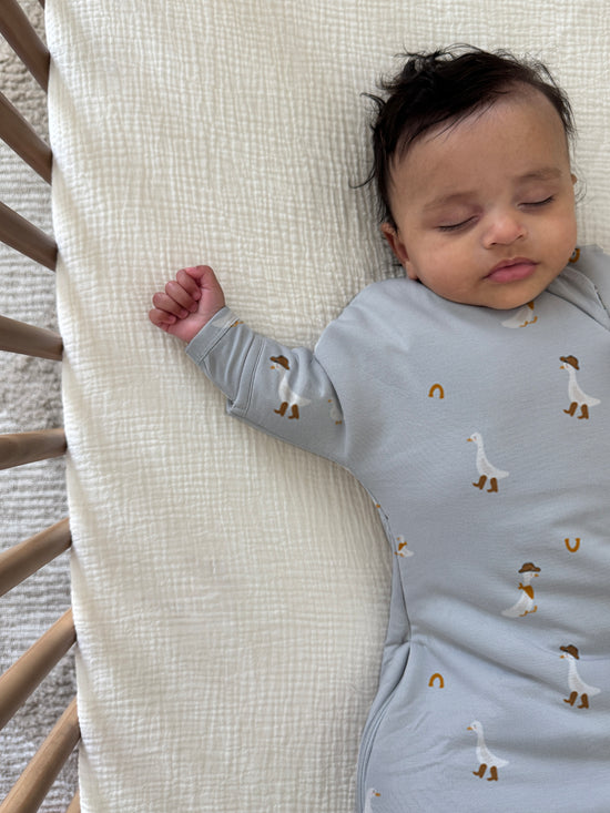 Long Sleeve Transitional Swaddle Sack - Cowboy Goose / 2.5 TOG