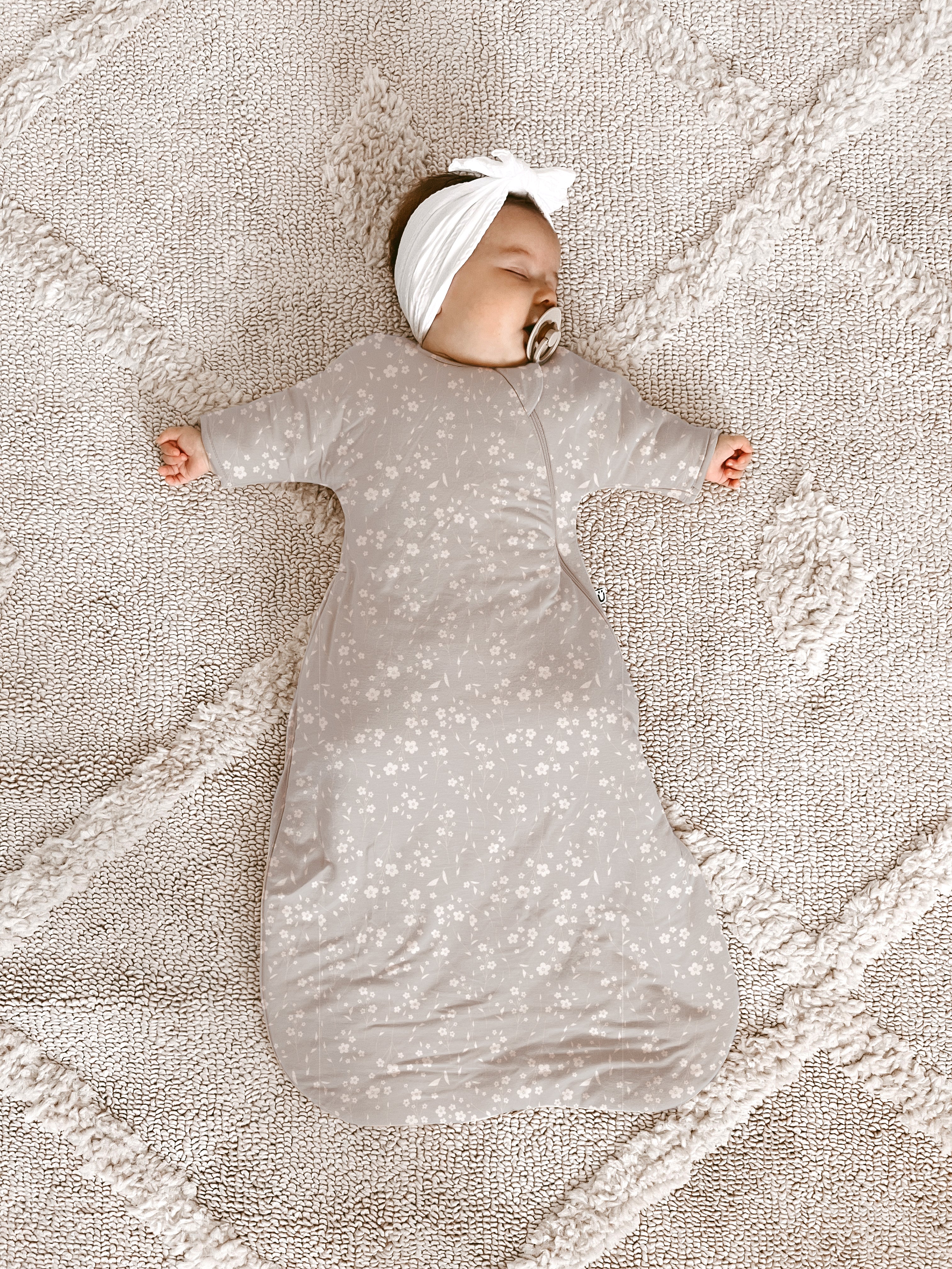 Long Sleeve Transitional Swaddle Sack - Magnolia / 1.0 TOG