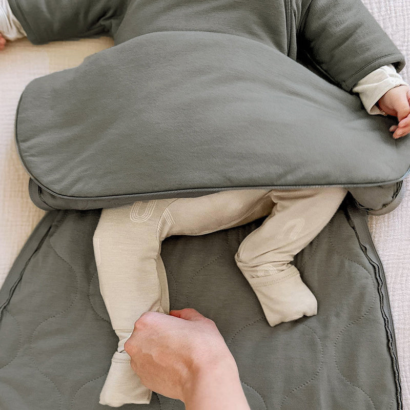 Long Sleeve Transitional Swaddle Sack - Sage / 1.0 TOG