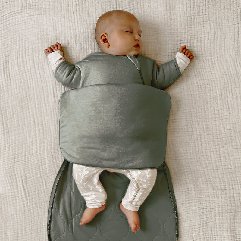 Long Sleeve Transitional Swaddle Sack - Sage / 1.0 TOG