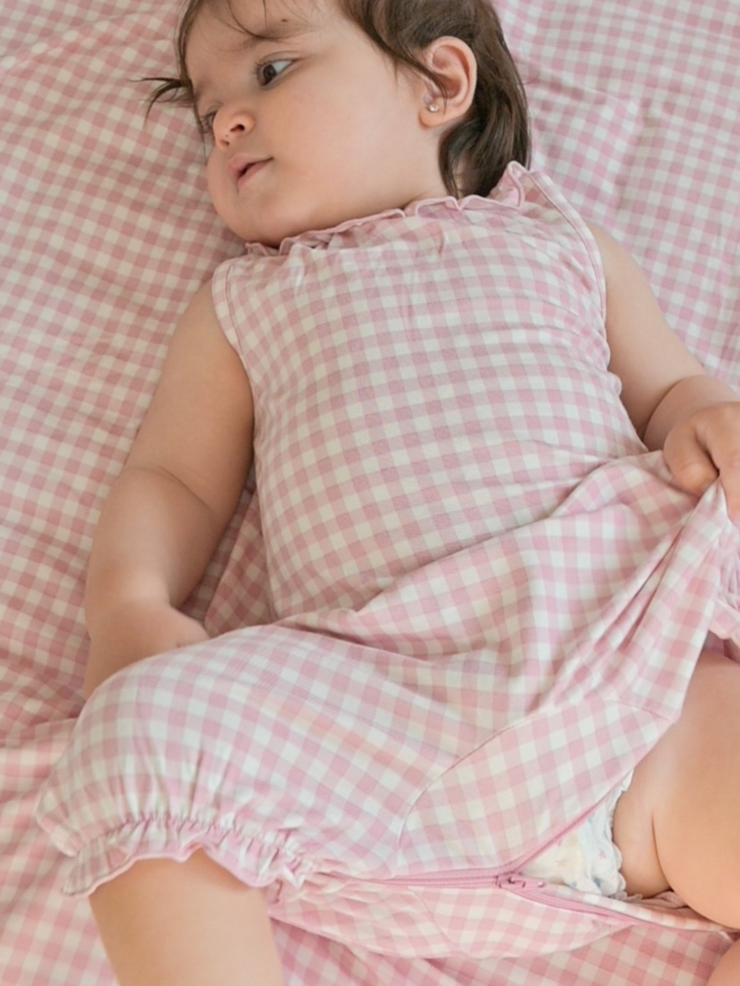 Bubble Romper - Pink Gingham