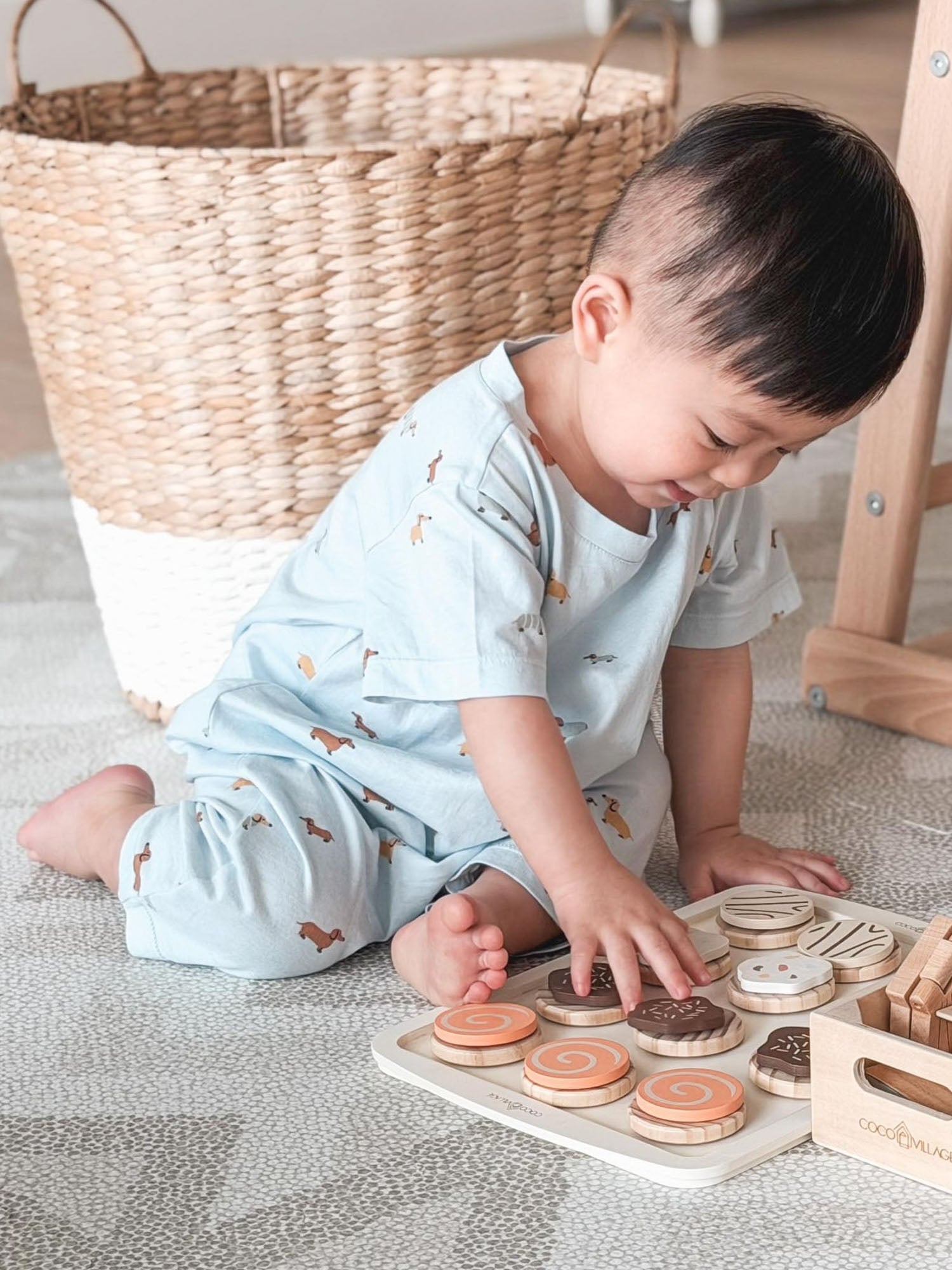 Cotton Shortie Romper - Woof