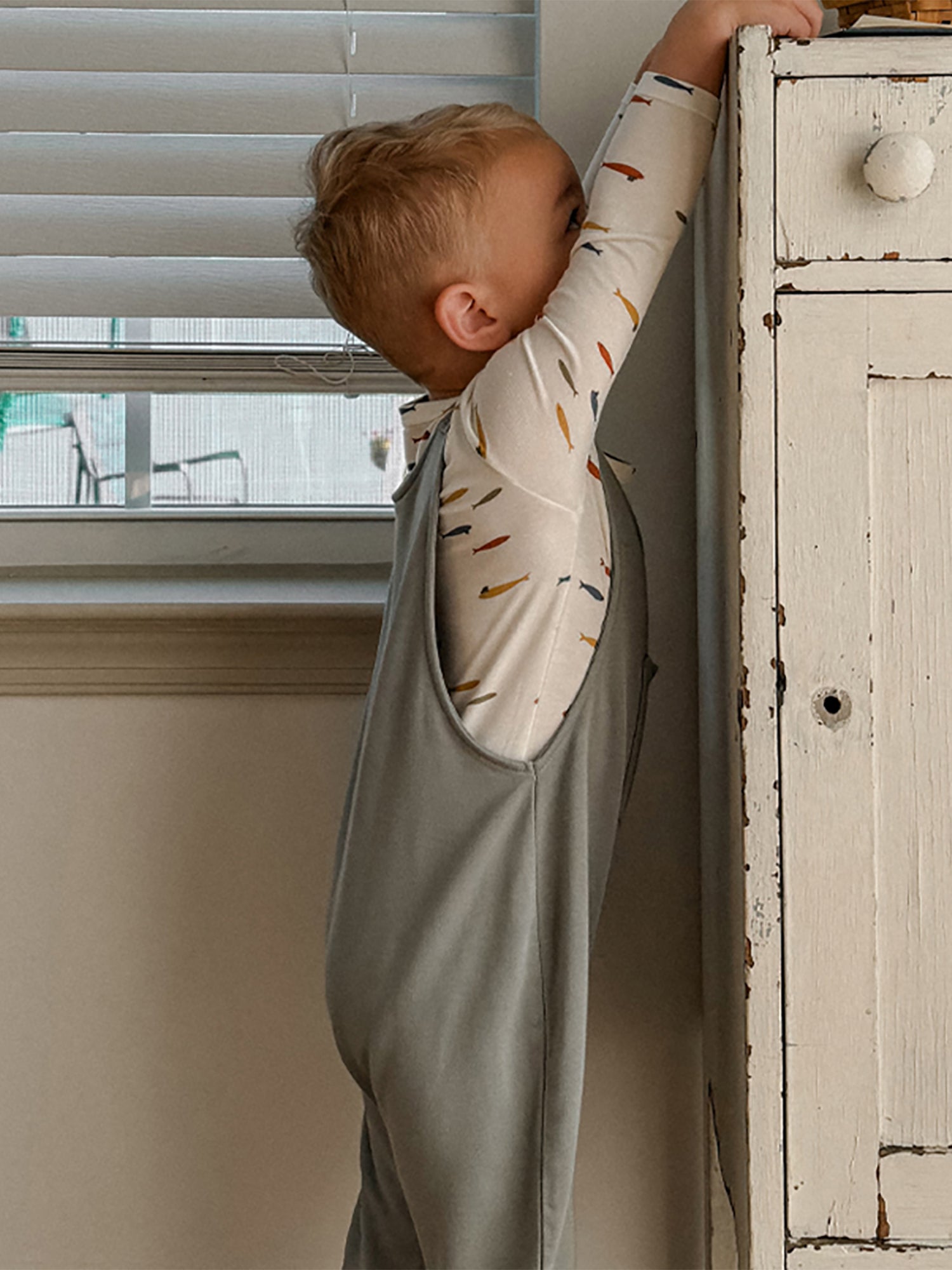 Fleece Overall Set - Fish with a Hat