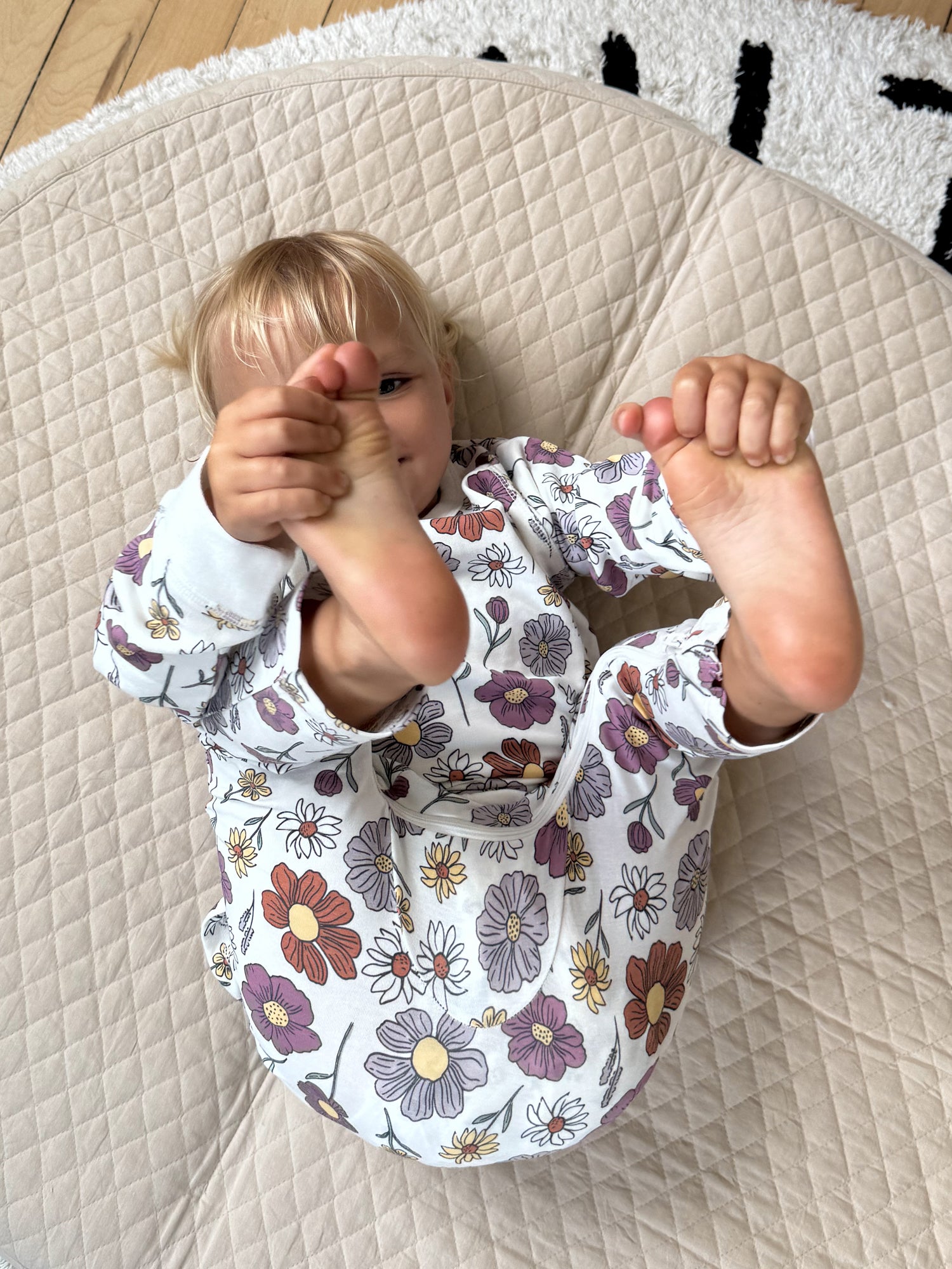 Fleece Two Piece Ruffled Sweatsuit - Bouquet