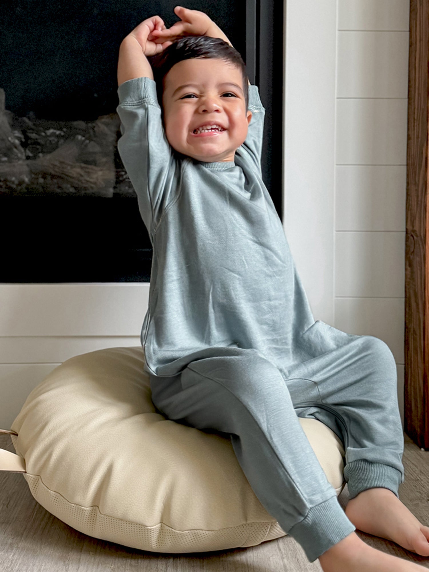 Long Sleeve Cotton Jumpsuit - Clover