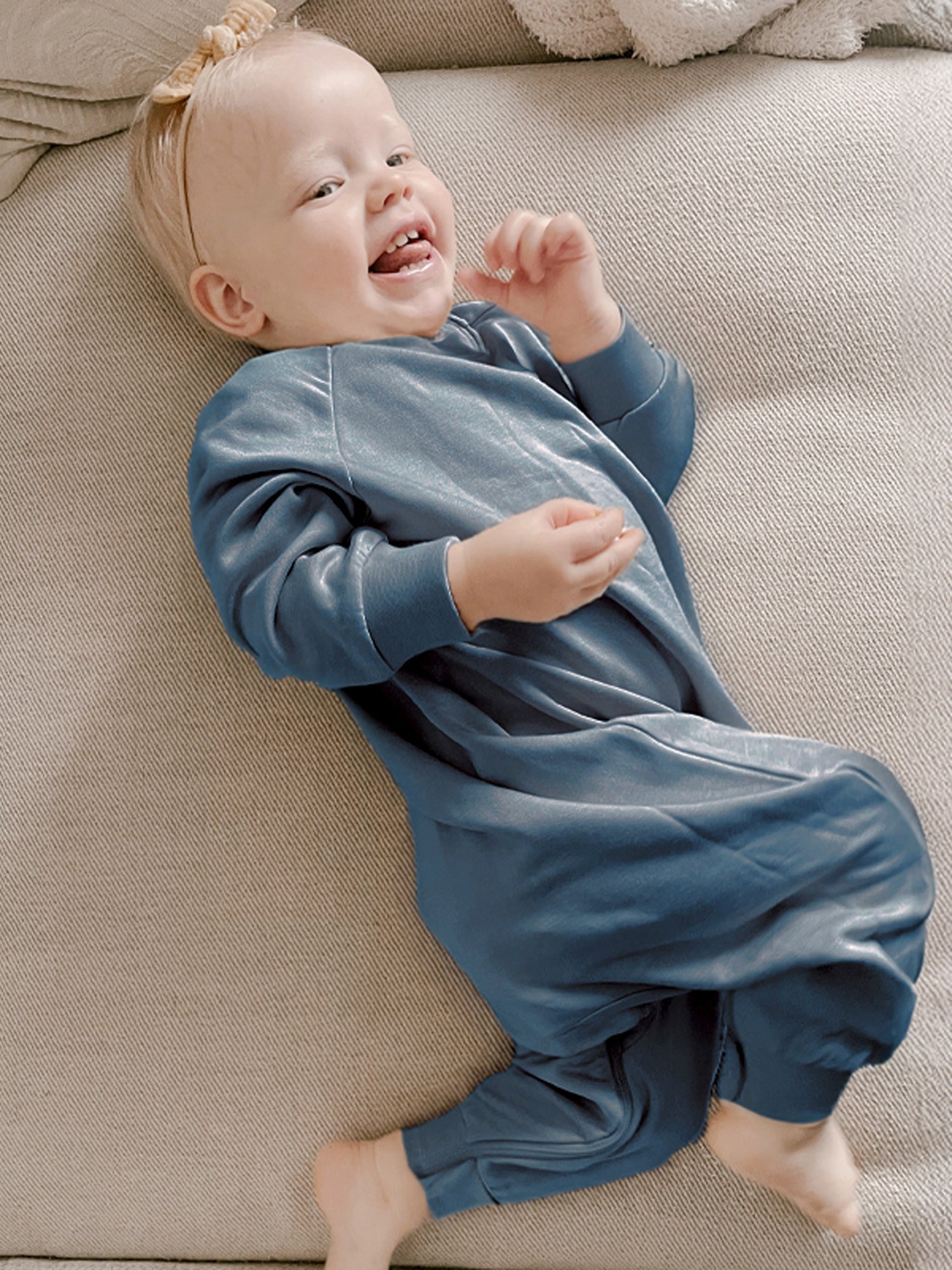 Long Sleeve Cotton Jumpsuit - Cosmo