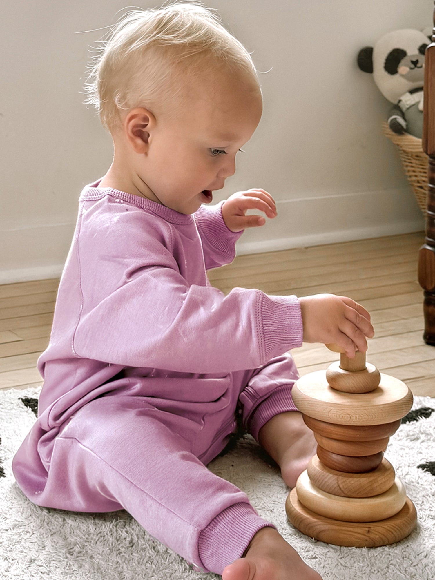 Long Sleeve Cotton Jumpsuit - Poppy