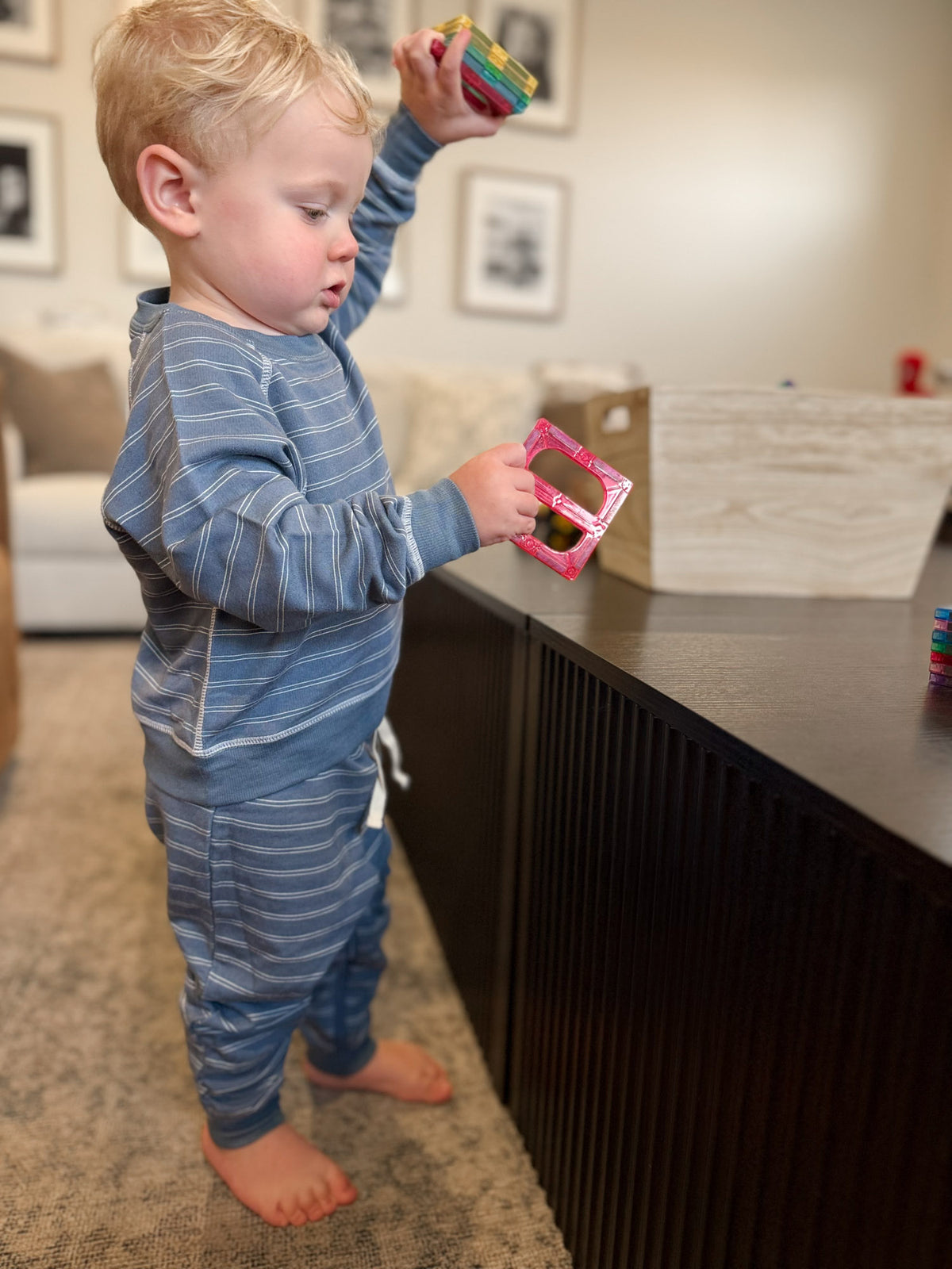 Fleece Sweatsuit - Stripe