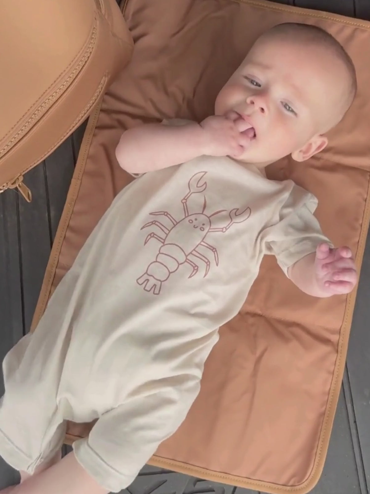 Cotton Shortie Romper - Lobster