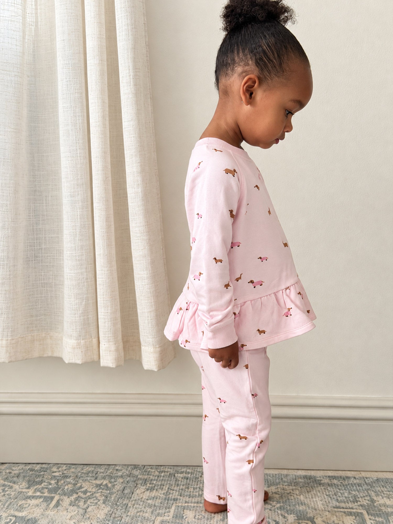 Fleece Two Piece Ruffled Sweatsuit - Girldog