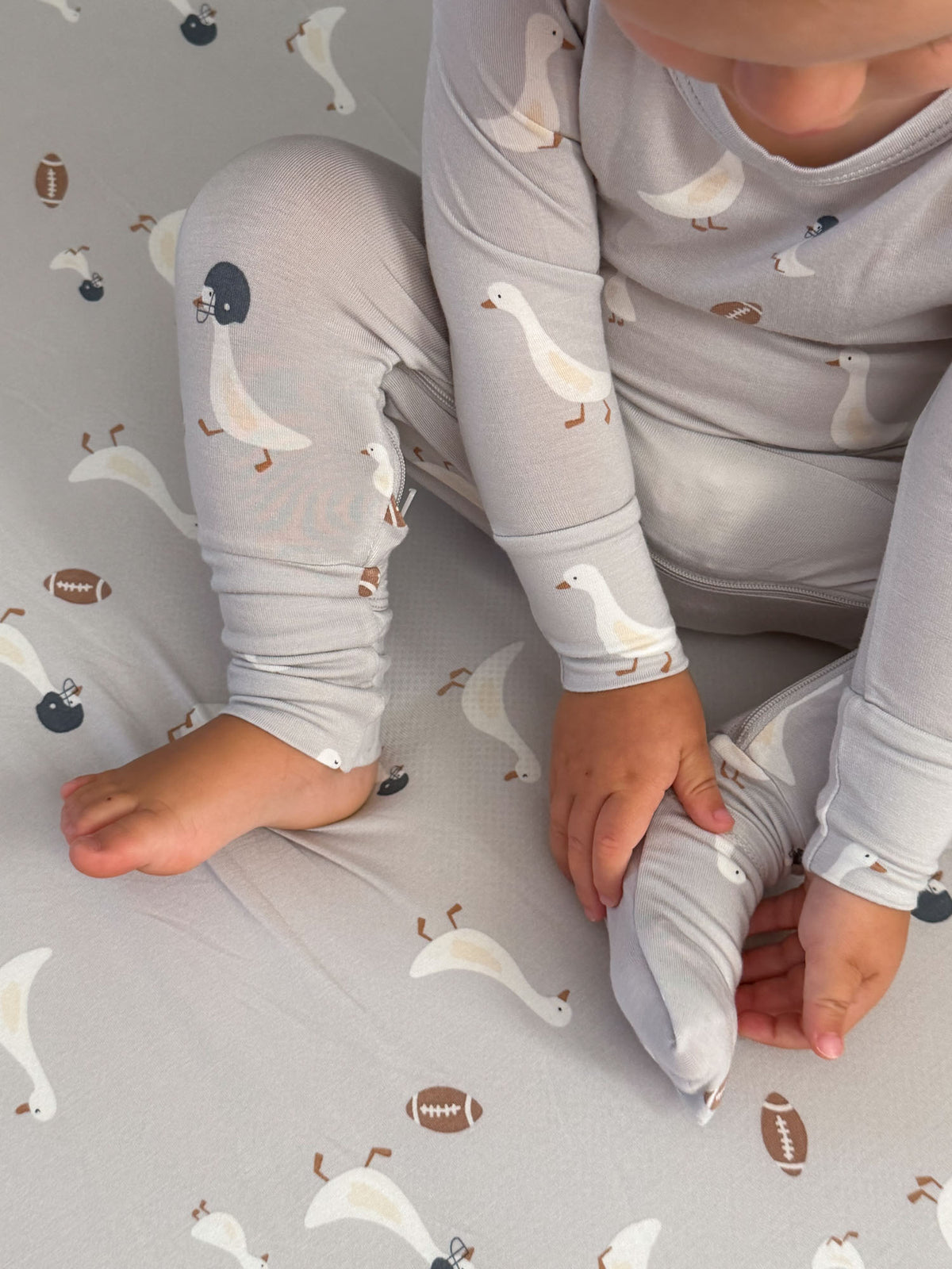 Convertible Pajama - Football Goose