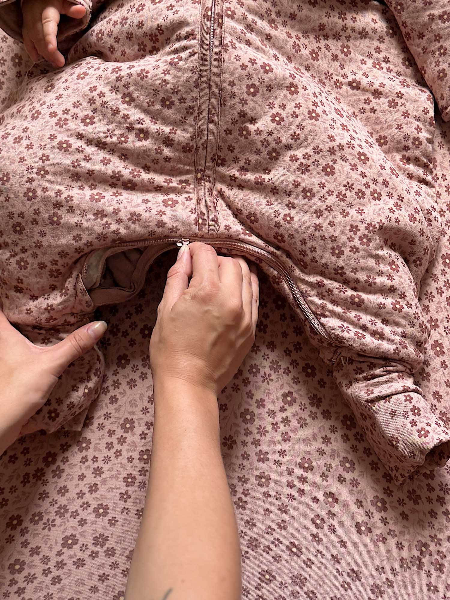 Long Sleeve Footie Sleep Sack - Petals / 2.5 TOG