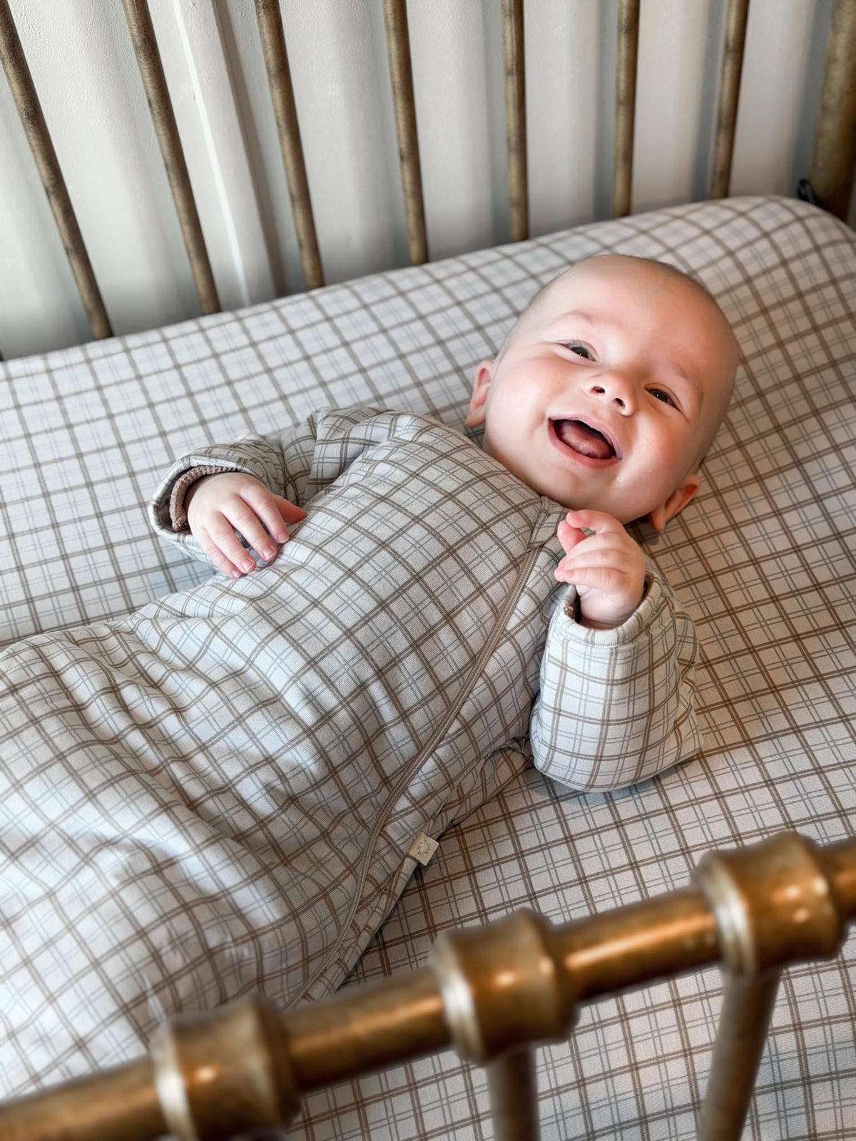 Long Sleeve Transitional Swaddle Sack - Plaid / 2.5 TOG