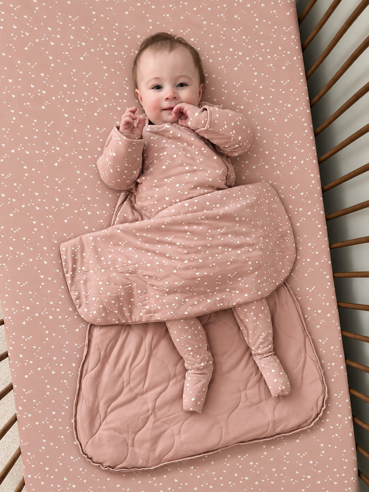 Long Sleeve Sleep Sack - Heart / 1.0 TOG