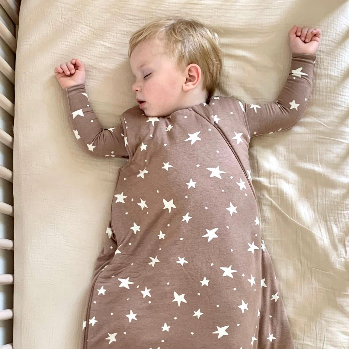 Baby sleeping in fleece pajamas sale