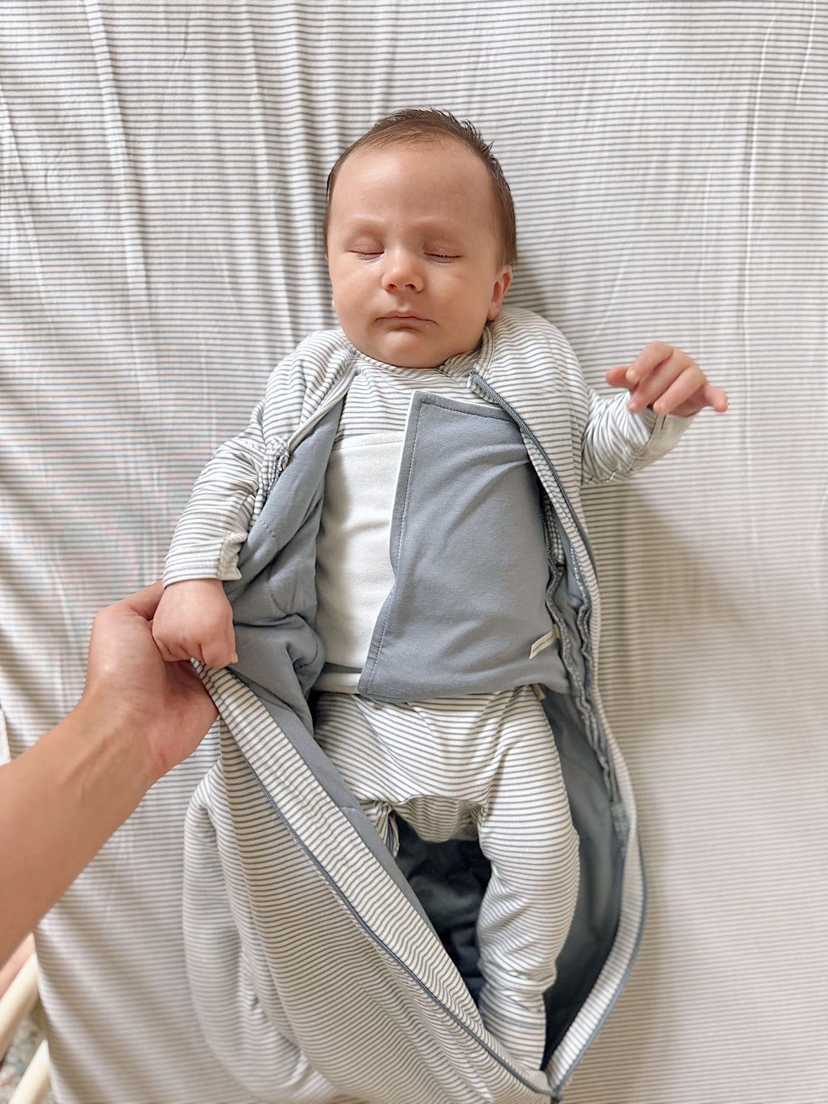 Swaddle Sleep Sack - Blue Stripes / 1.0 TOG