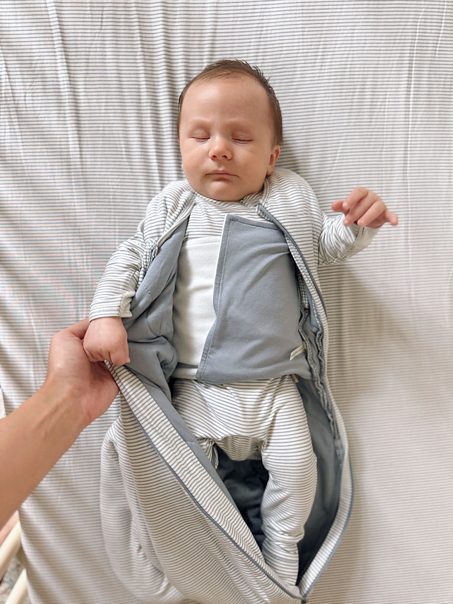 Swaddle Sleep Sack - Blue Stripes / 1.0 TOG