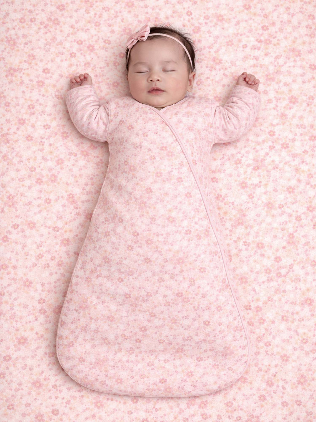 Long Sleeve Swaddle Sleep Sack - Sorbet/1.0 TOG