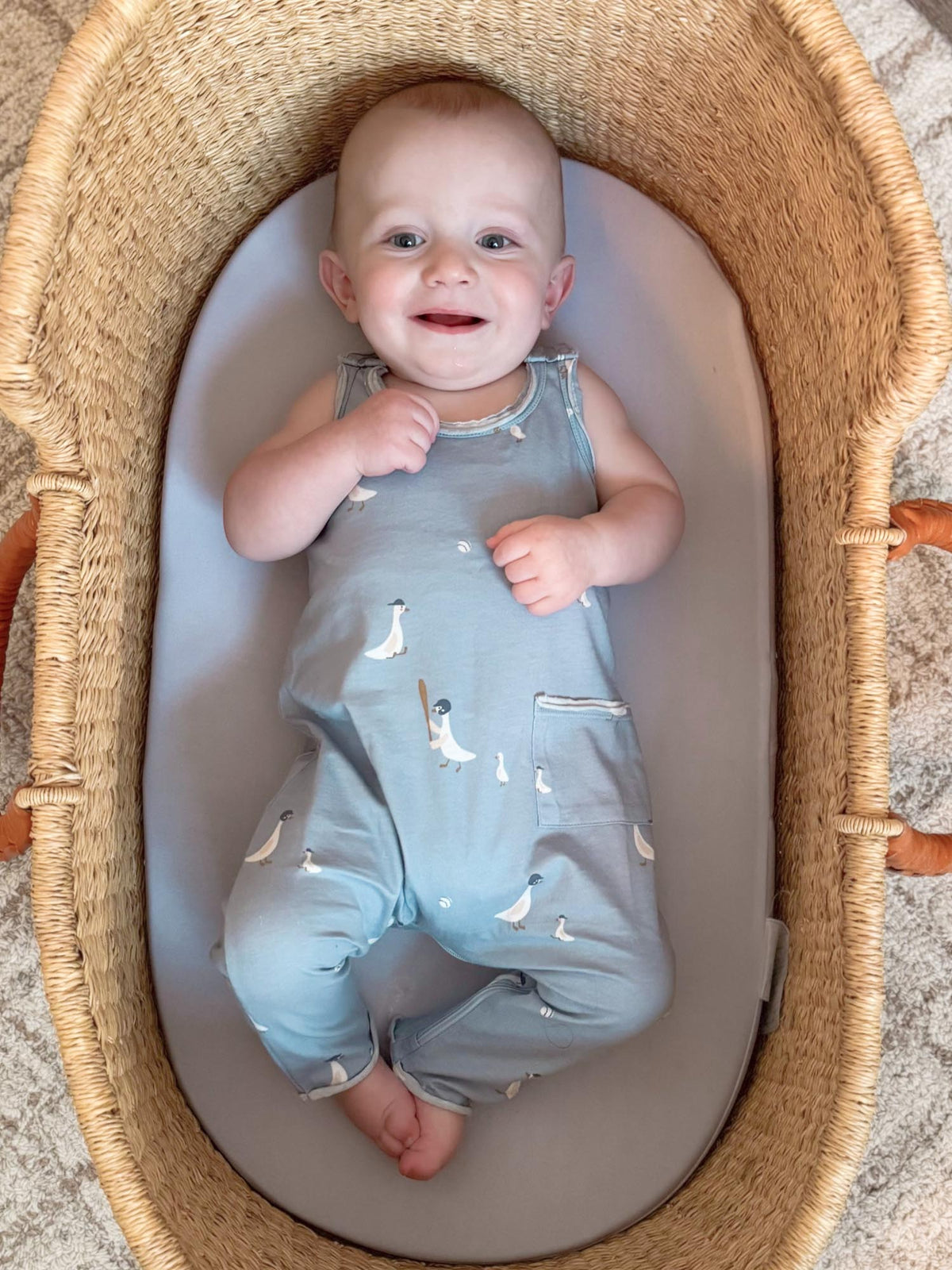 Tank Romper - Baseball Goose