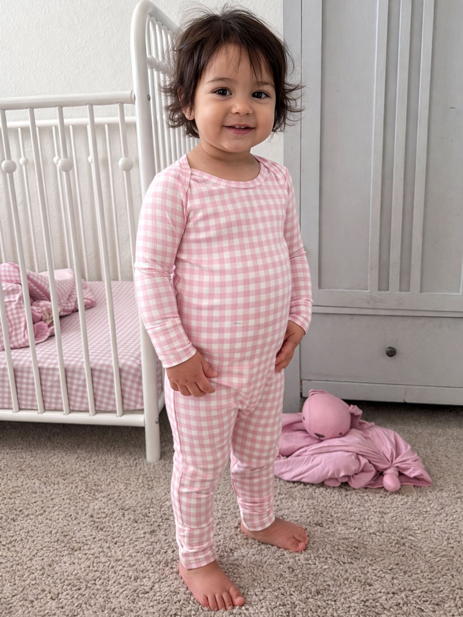 Convertible Pajama - Pink Gingham