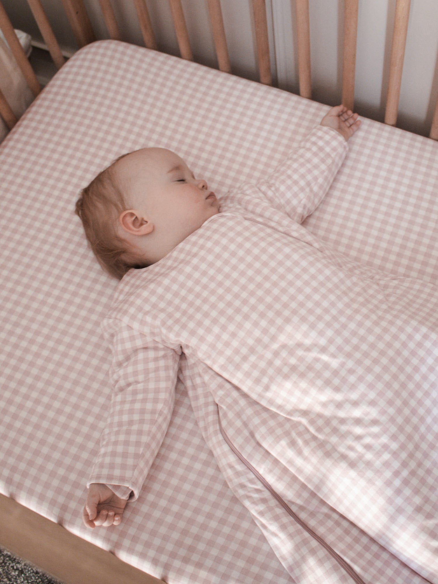 Crib Sheet - Pink Gingham