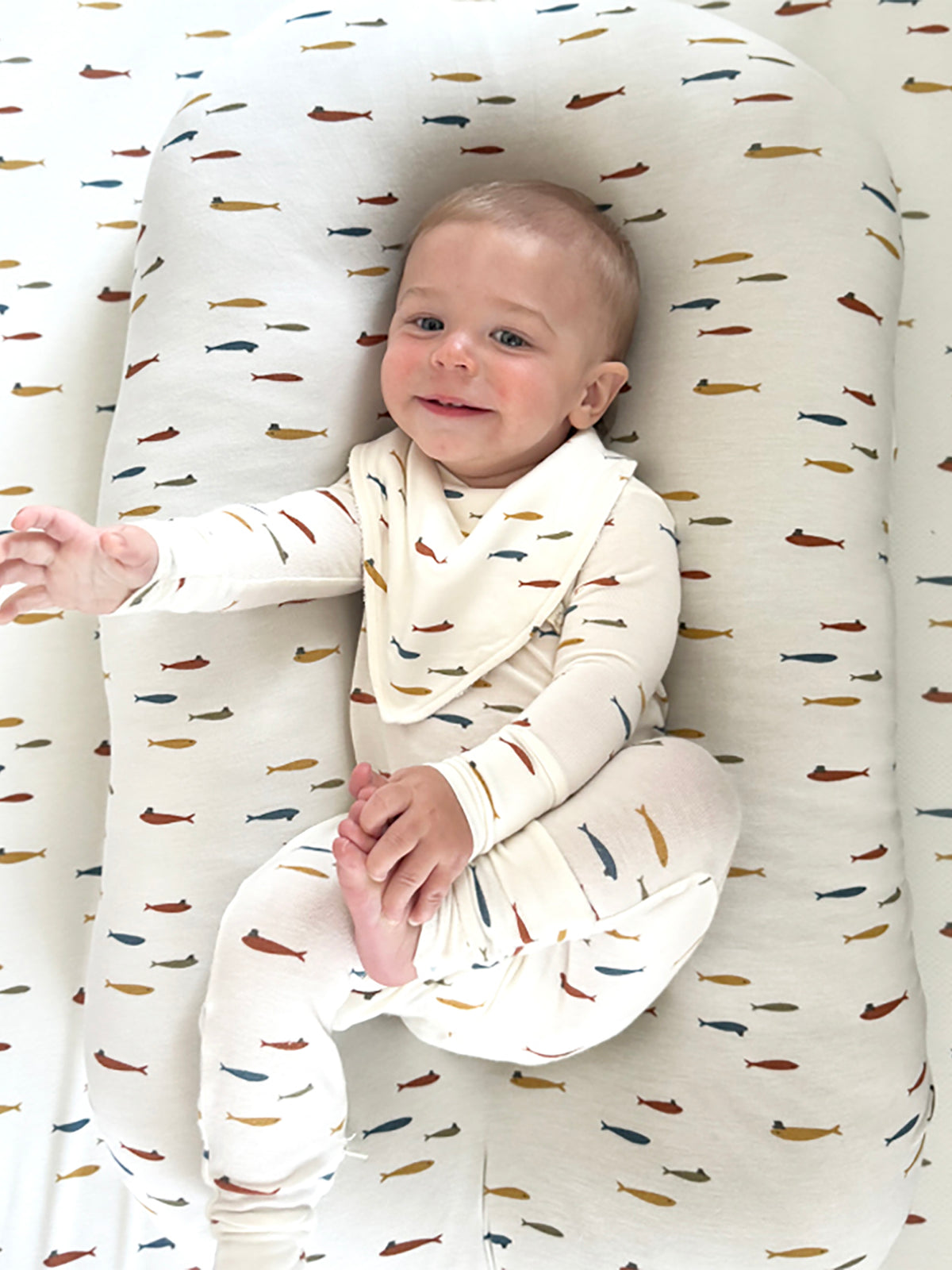 Changing Pad Cover - Fish with a Hat