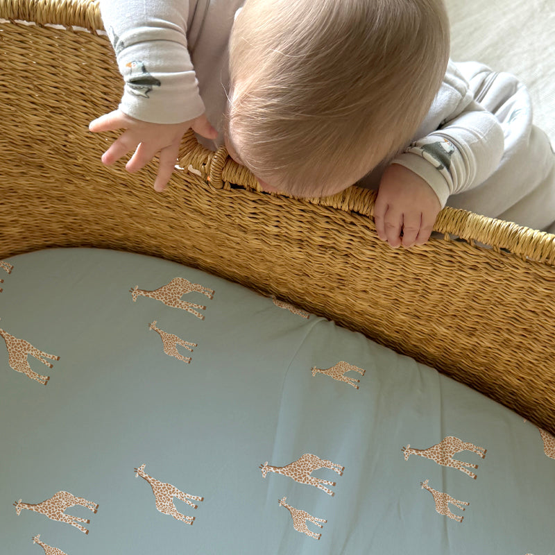 Changing Pad Cover - Giraffe Moss