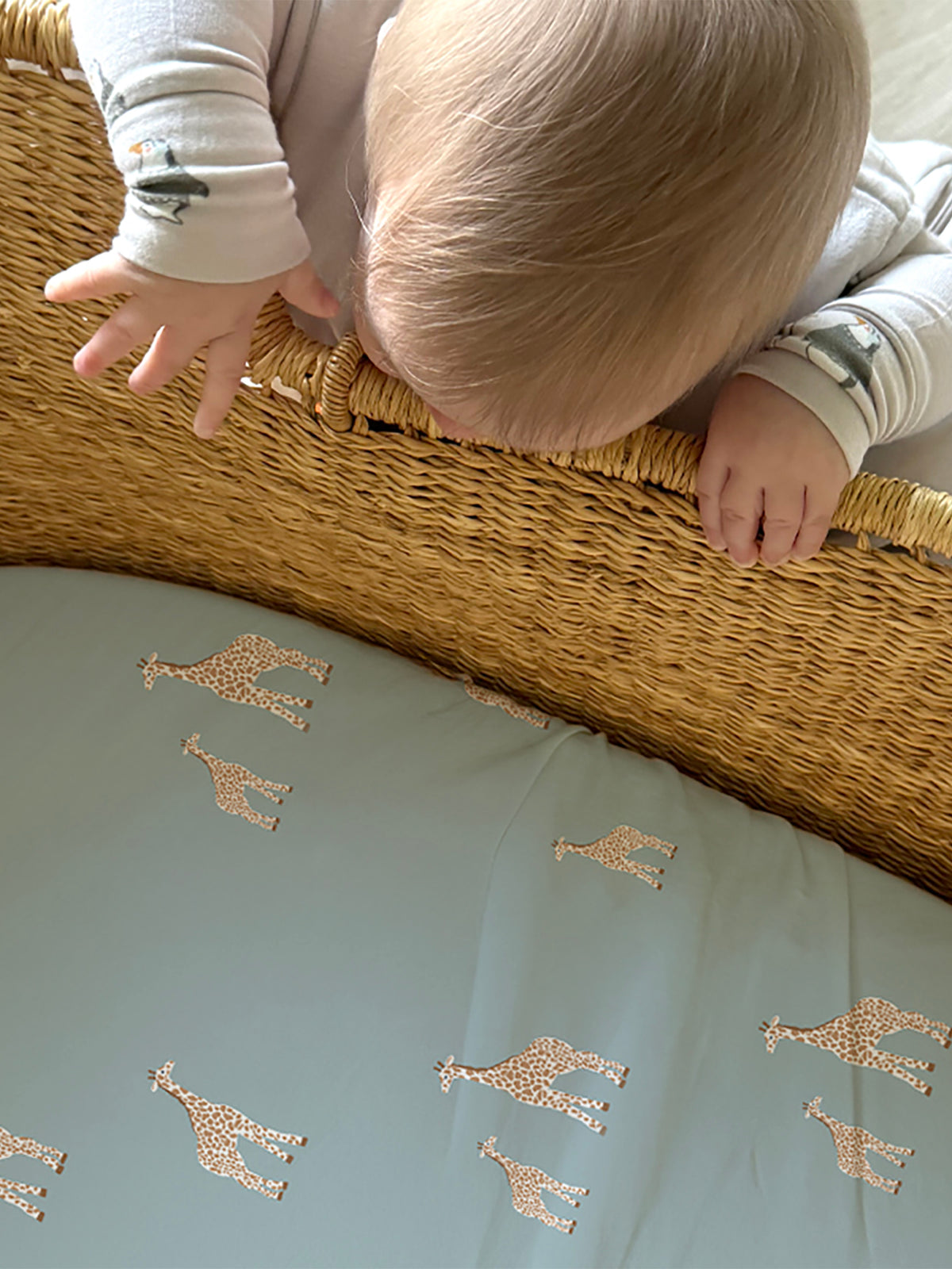 Changing Pad Cover - Giraffe Moss