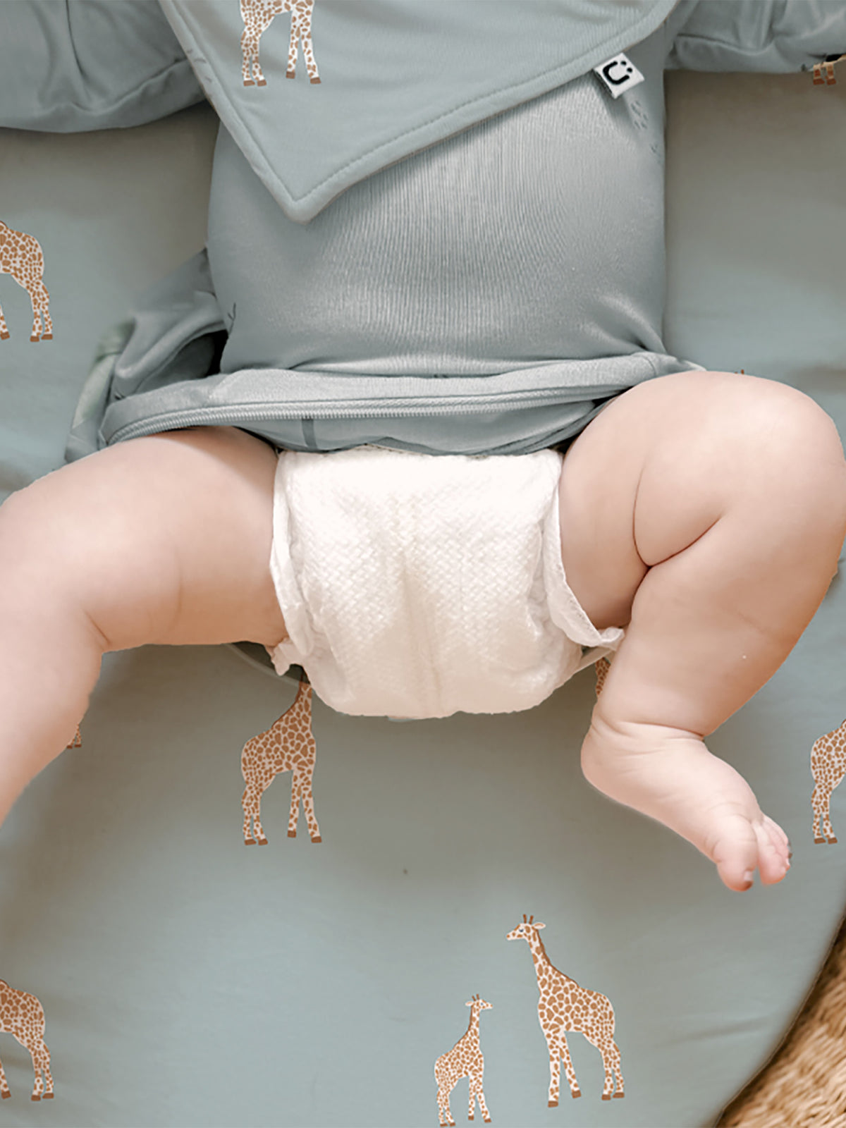 Changing Pad Cover - Giraffe Moss