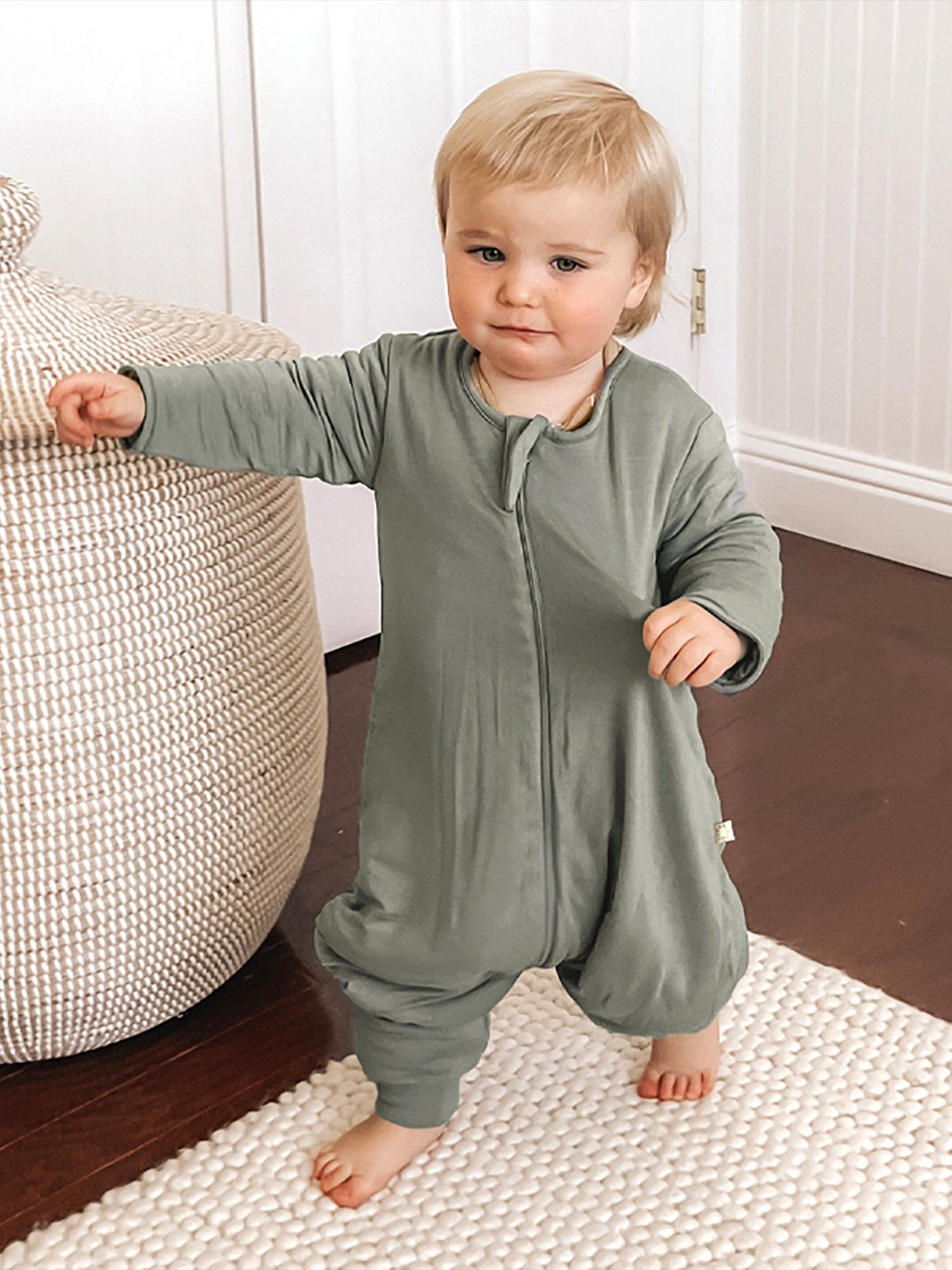 Long Sleeve Footie Sleep Sack - Sage