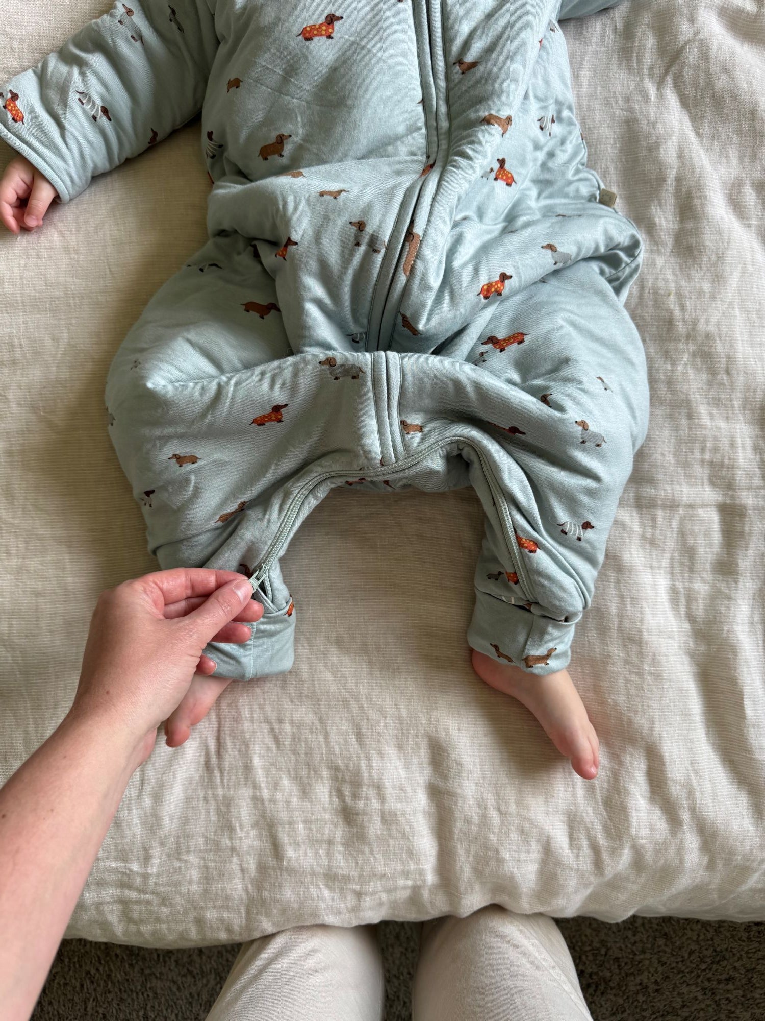 Long Sleeve Footie Sleep Sack - Woof / 1.0 TOG