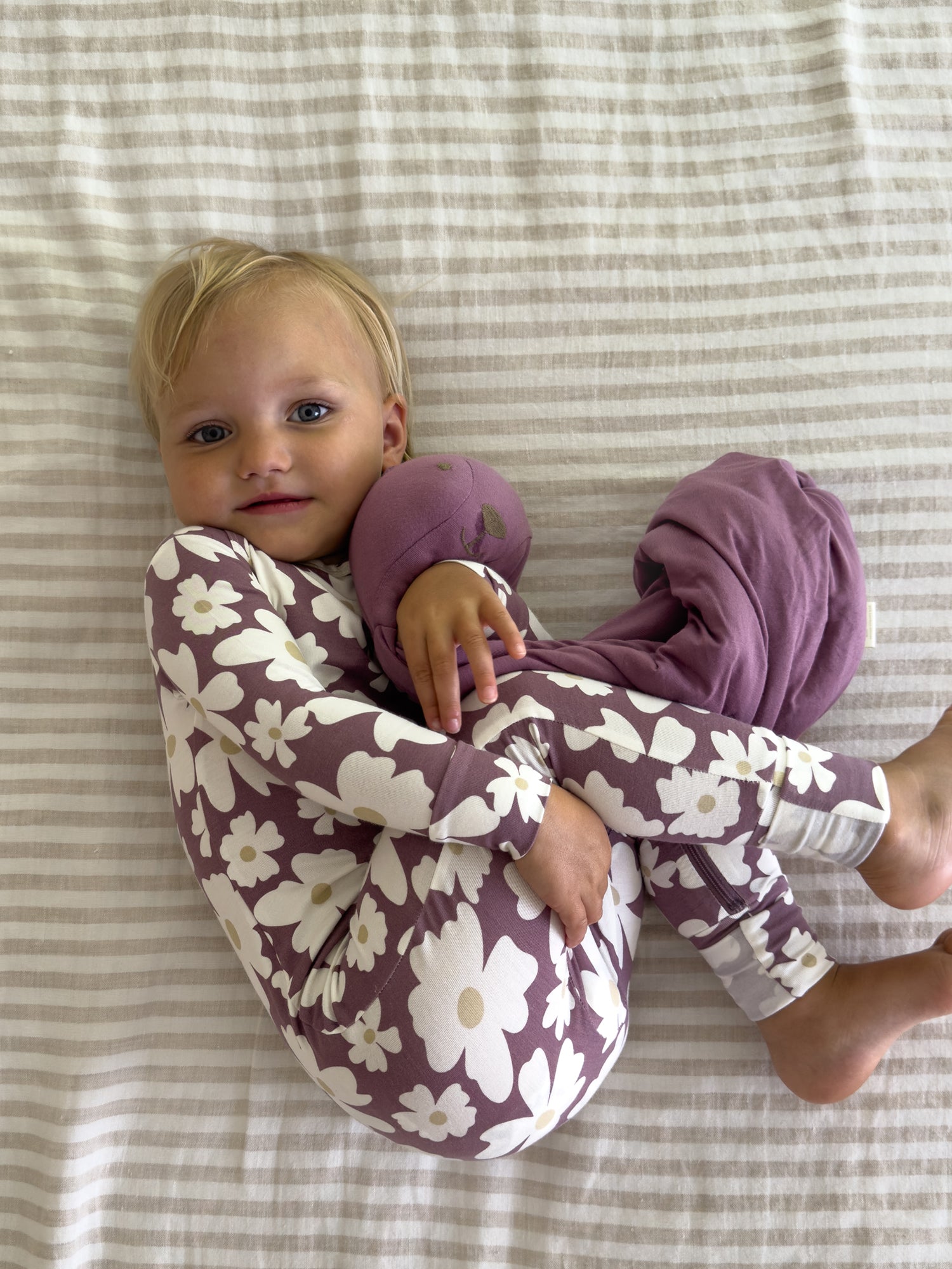 Blossom Mauve Convertible Footie Pajamas | günamüna Blossom Mauve Convertible Footie Pajamas | günamüna